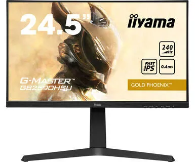 iiyama Gold Phoenix G-MASTER GB2590HSU-B1 24.5" Full HD Gaming Monitor - 240Hz, 0.4ms, IPS, FreeSync Premium, Height Adjustable, Speakers, Black