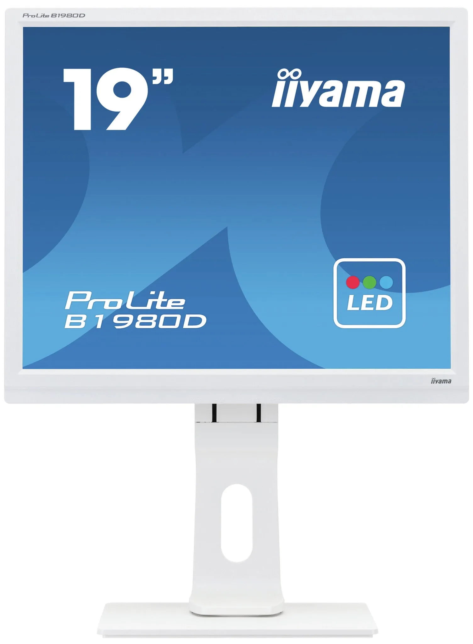 iiyama ProLite B1980D-W1 19" SXGA Monitor - 60Hz, 5ms, TN, Height Adjustable, White
