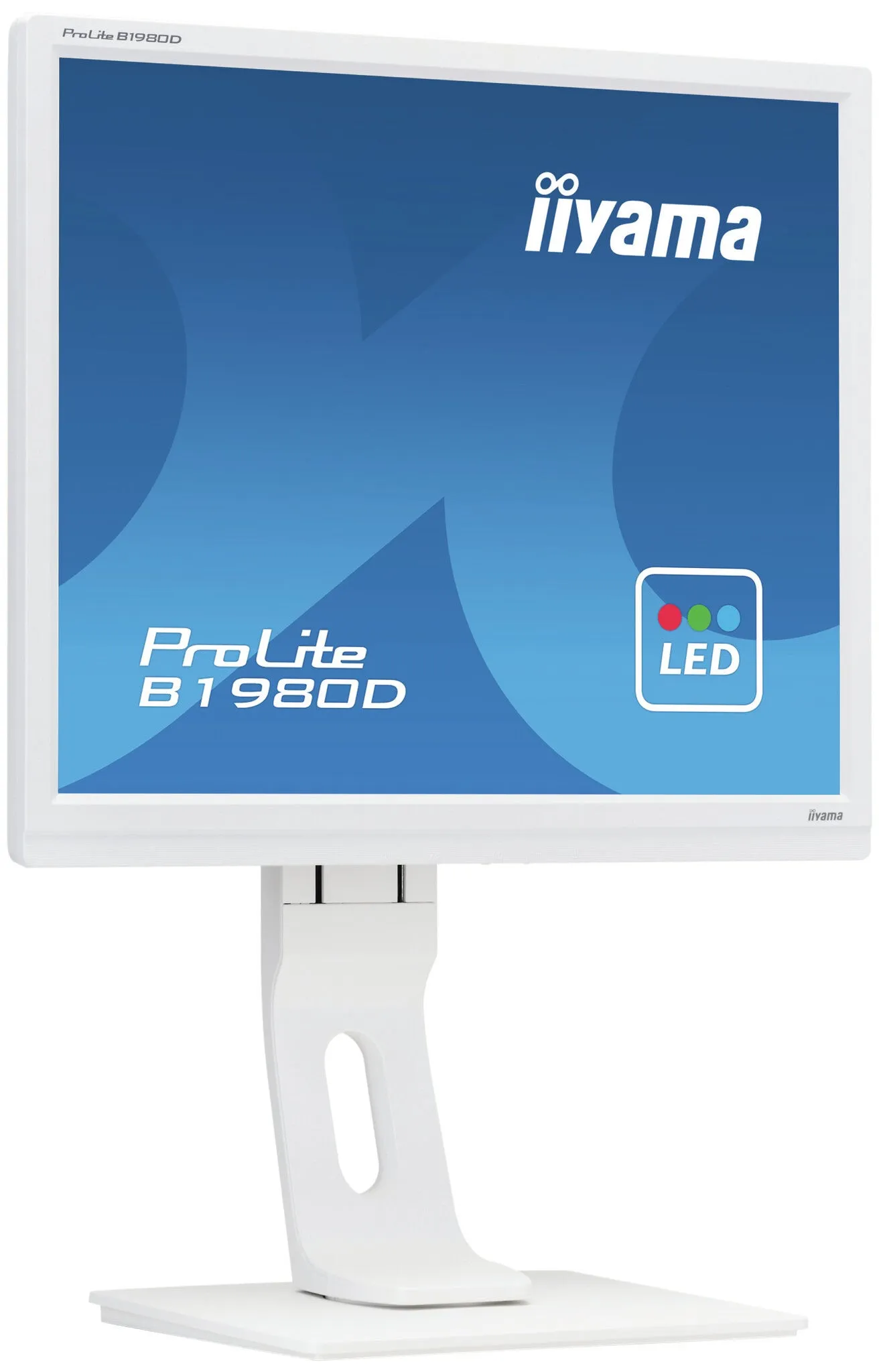 iiyama ProLite B1980D-W1 19" SXGA Monitor - 60Hz, 5ms, TN, Height Adjustable, White