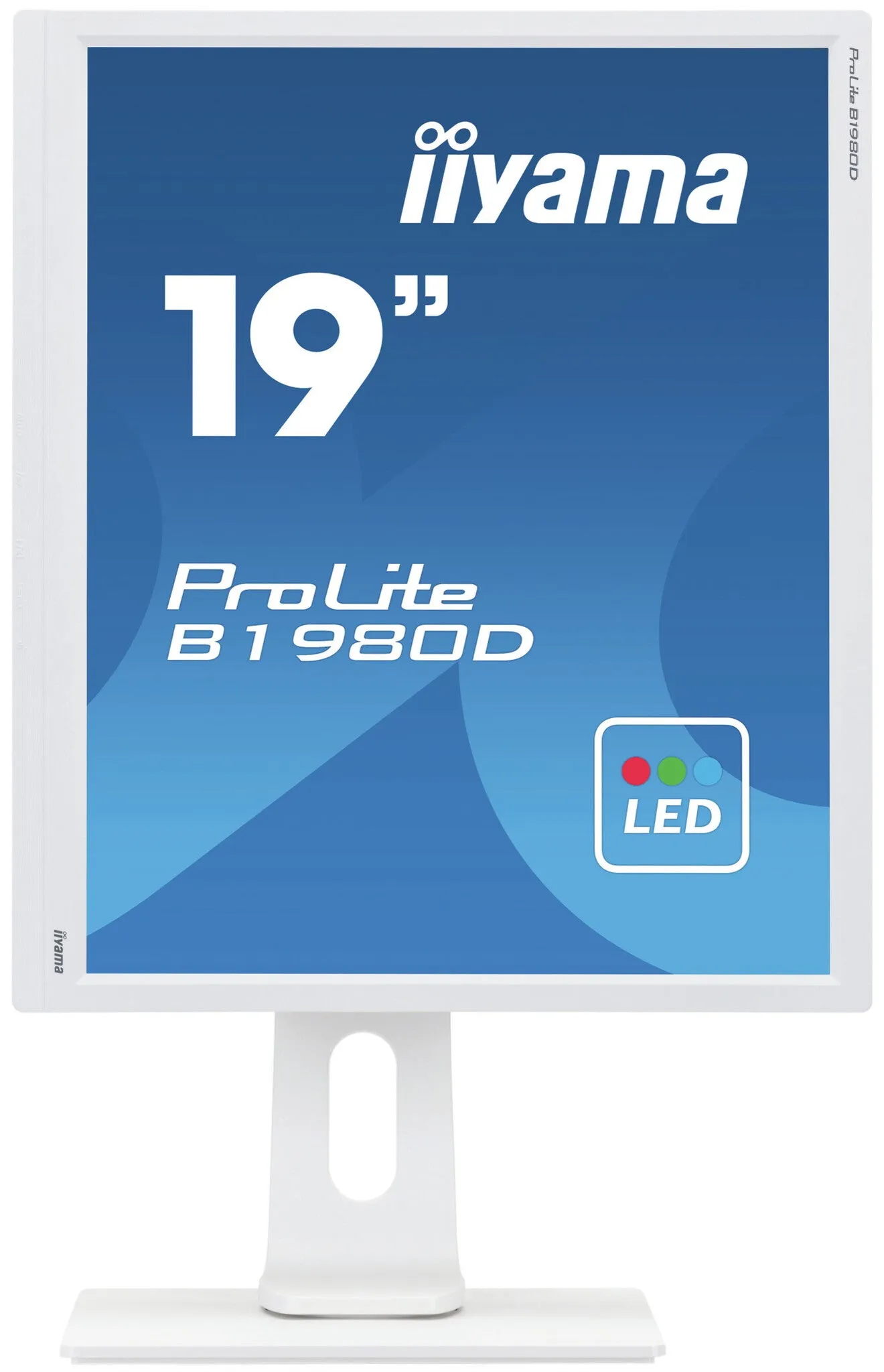 iiyama ProLite B1980D-W1 19" SXGA Monitor - 60Hz, 5ms, TN, Height Adjustable, White