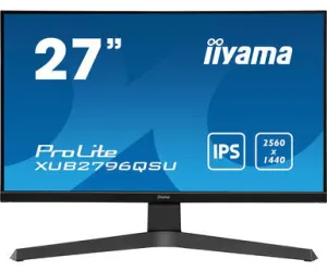 iiyama ProLite XUB2796QSU-B1 27" 2K Ultra HD Gaming Monitor - 1ms, IPS, Height Adjustable, Speakers, Black