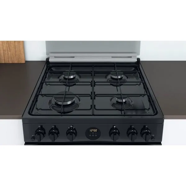 Indesit ID67G0MCB/UK Freestanding Gas Cooker - Black