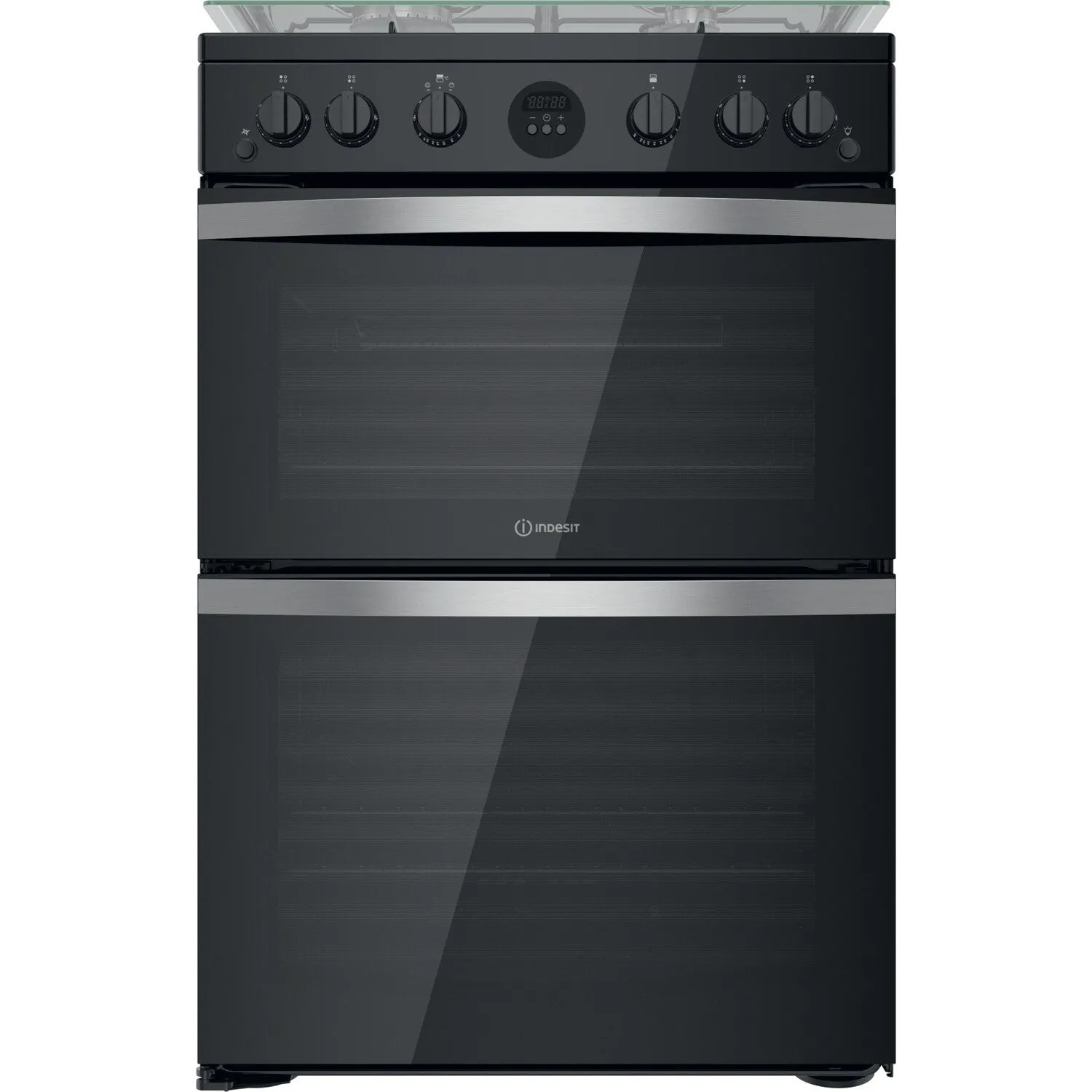 Indesit ID67G0MCB/UK Freestanding Gas Cooker - Black