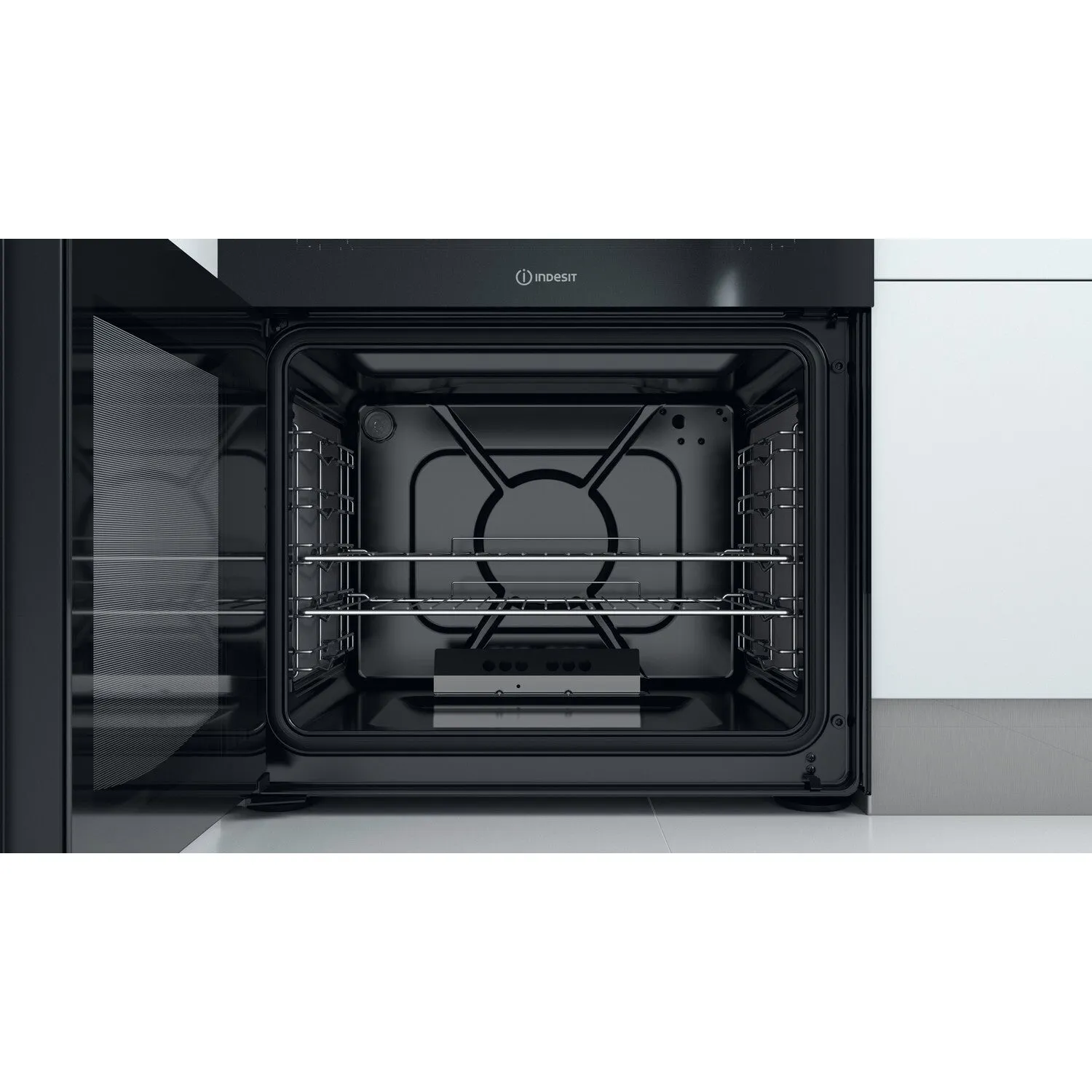 Indesit ID67G0MCB/UK Freestanding Gas Cooker - Black