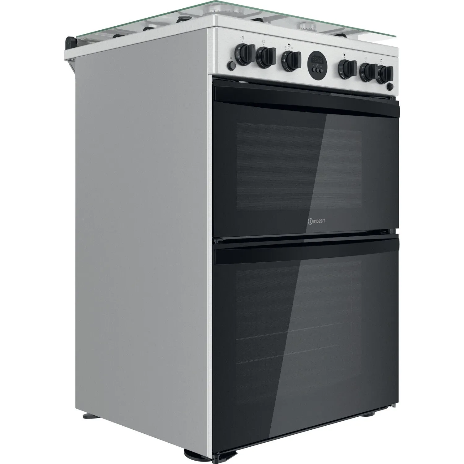 Indesit ID67G0MCX/UK Freestanding Gas Cooker - Silver
