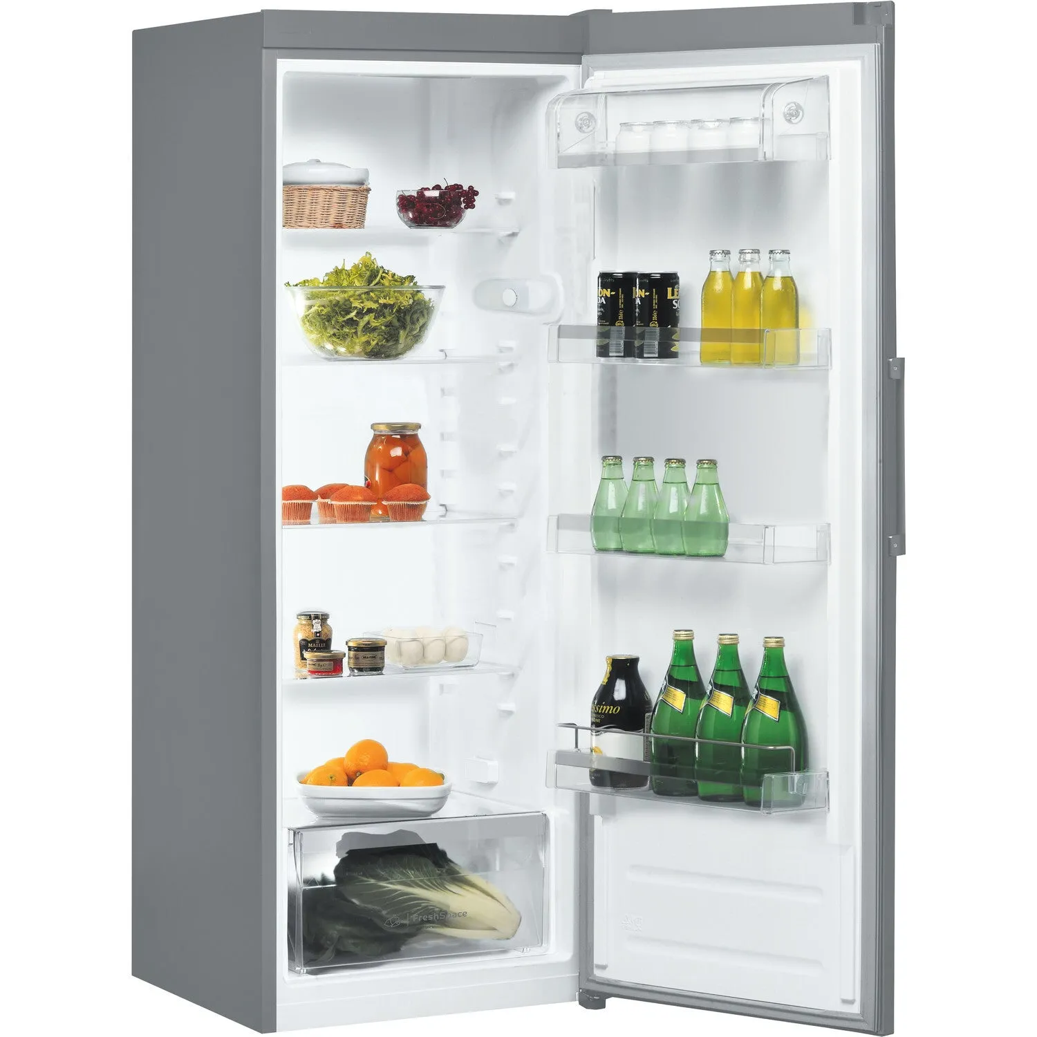 Indesit SI6 2 S Freestanding 323L Fridge - Silver, E Rated