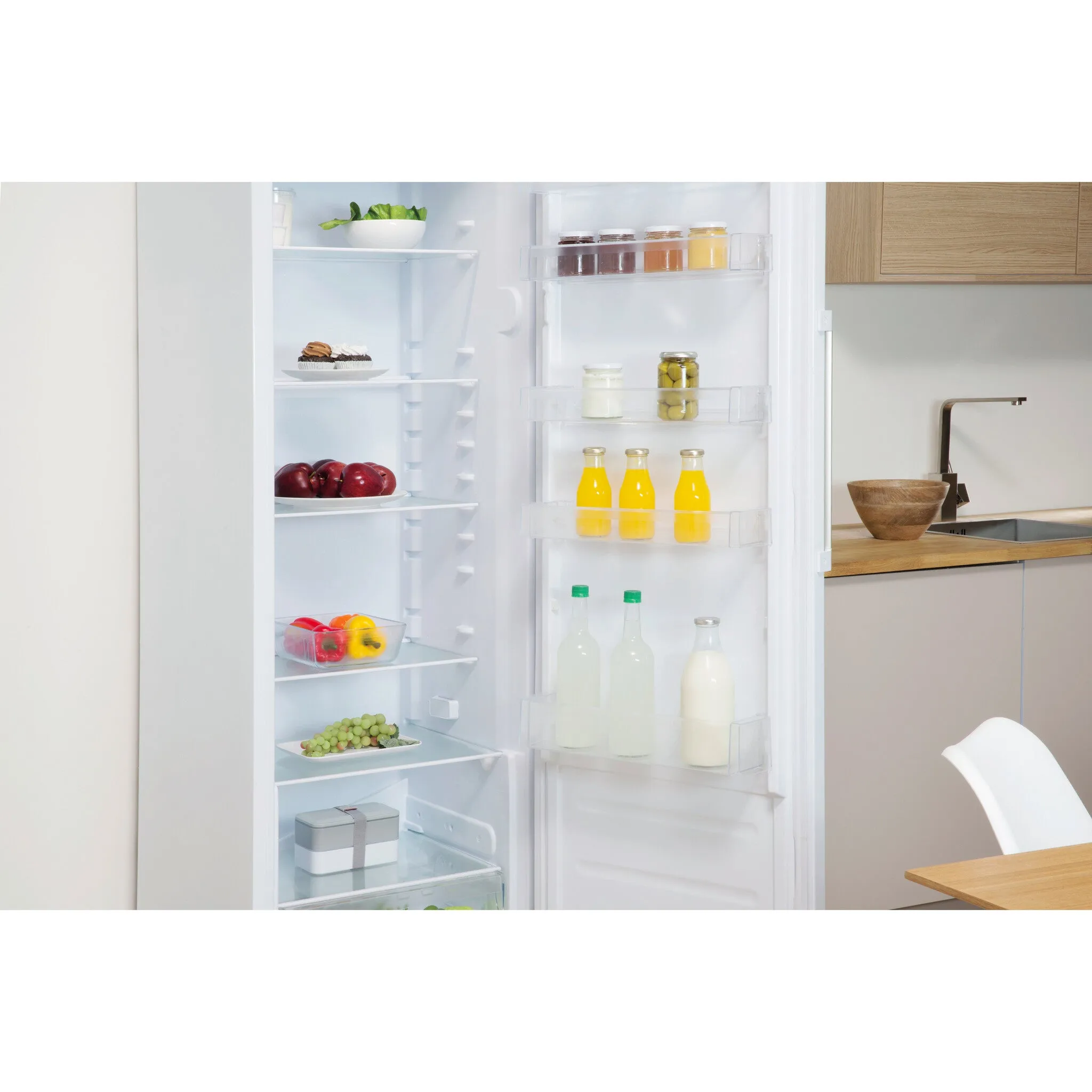 Indesit SI6 2 W UK Freestanding 323L Fridge - White, E Rated