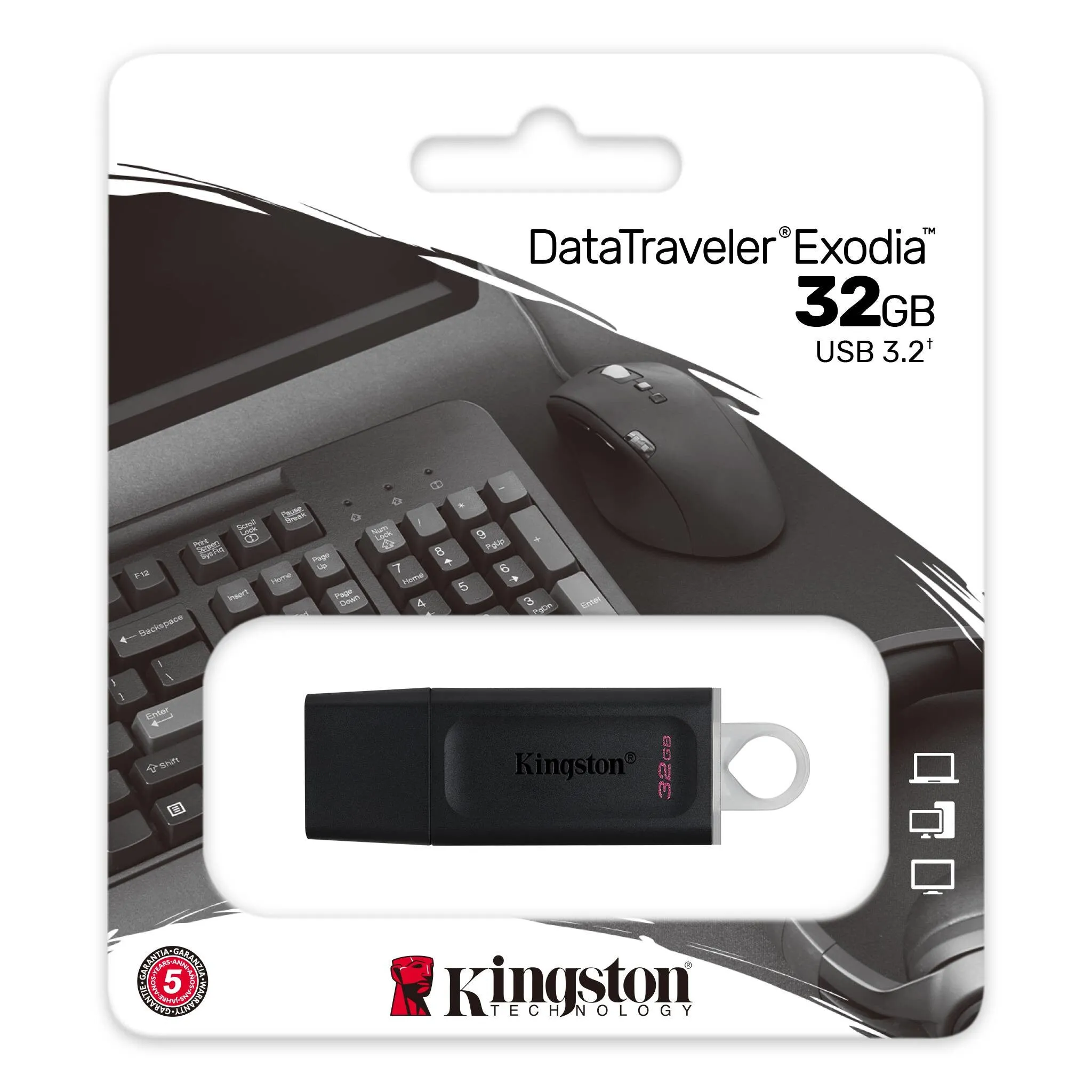 Kingston Technology DataTraveler Exodia USB flash drive 32 GB USB Type-A 3.2 Gen 1 (3.1 Gen 1) Black