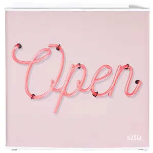 Kuhla KTTF0E6W-1025, Pink Open Sign Design 45L Table Top Fridge