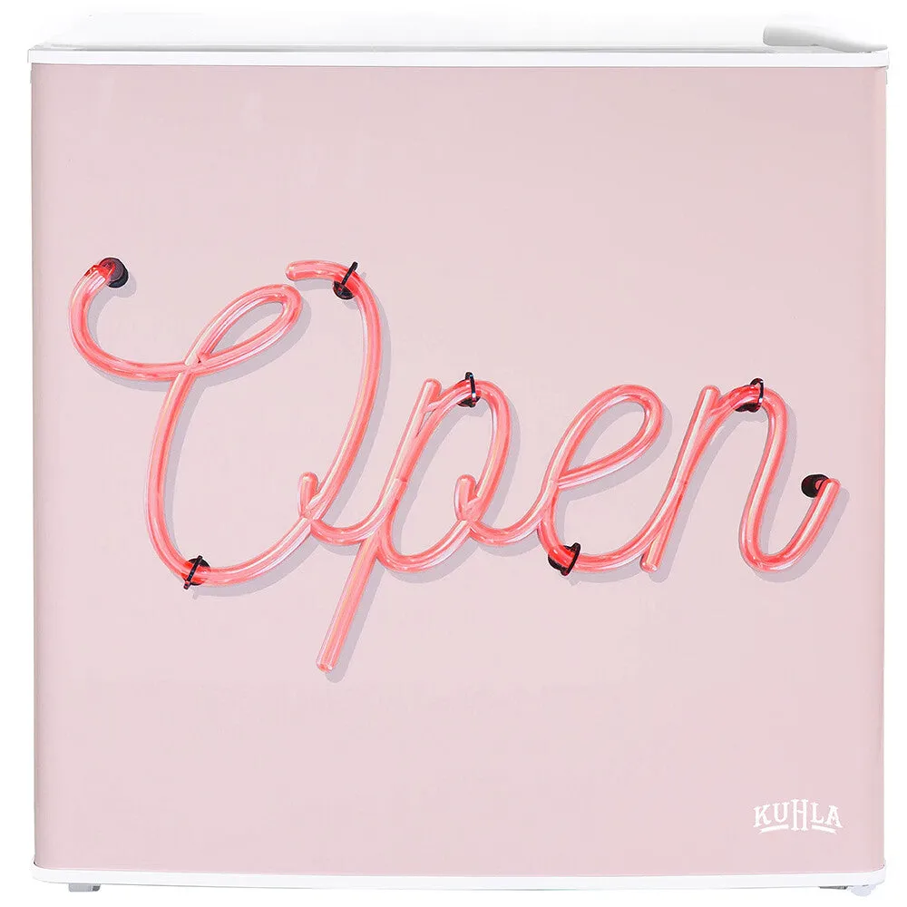 Kuhla KTTF0E6W-1025, Pink Open Sign Design 45L Table Top Fridge