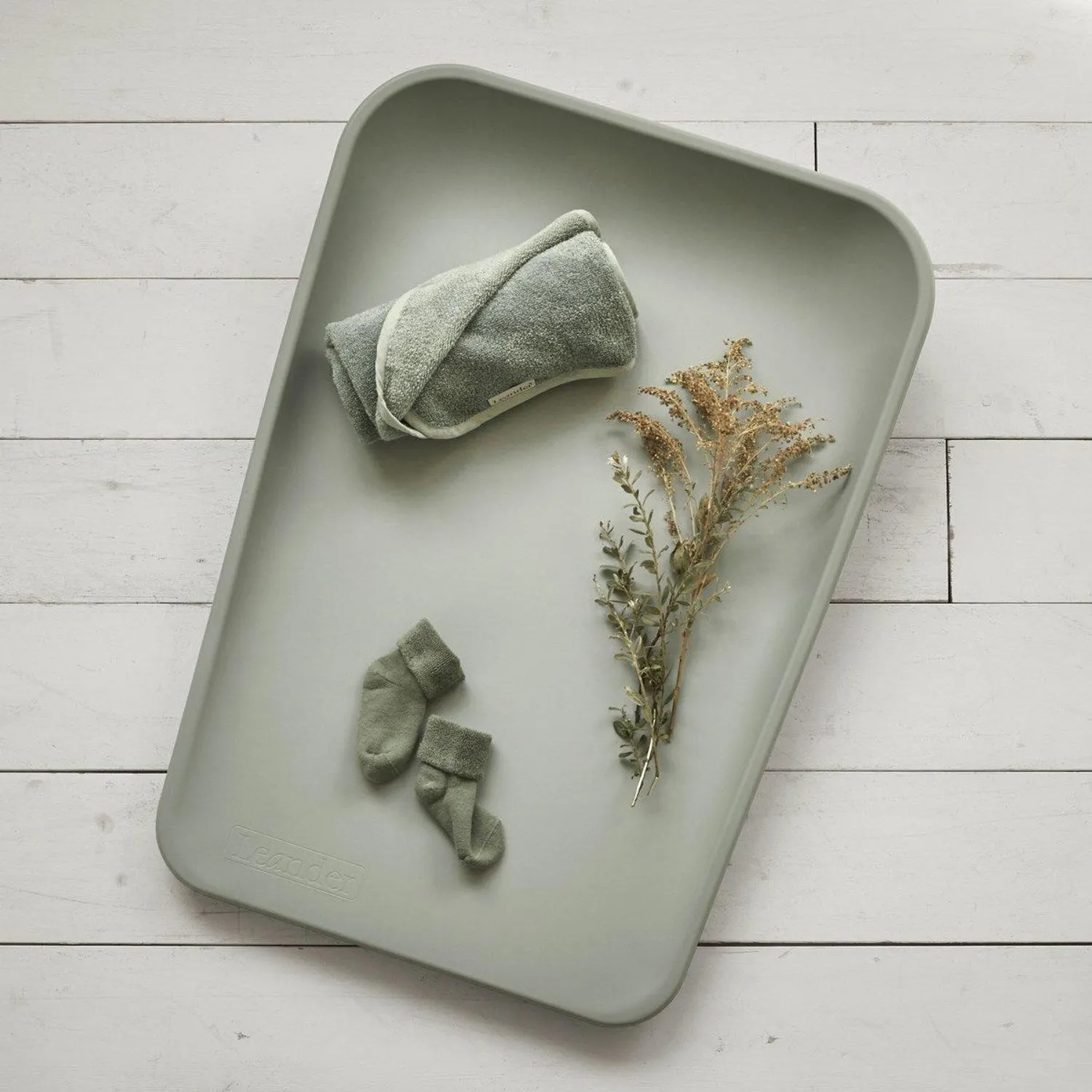 Leander Matty Changing Pad Sage Green