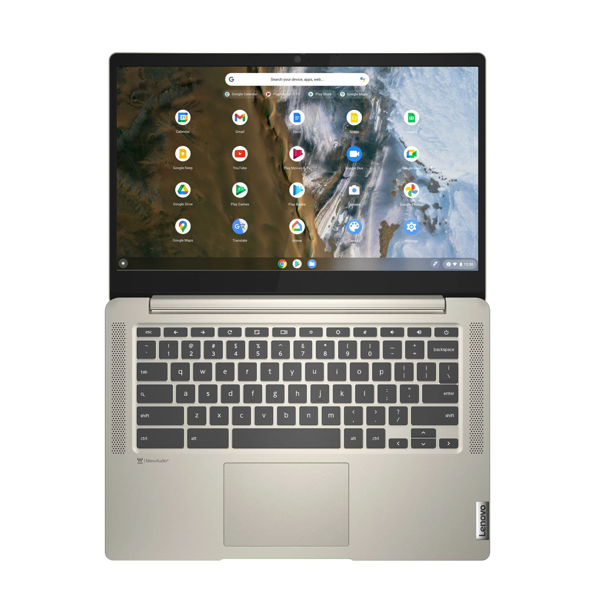 Lenovo IdeaPad 5 G6 14" Chromebook - Intel Core i3-1115G4, 4GB RAM, 256GB SSD, Touchscreen, ChromeOS, Sand