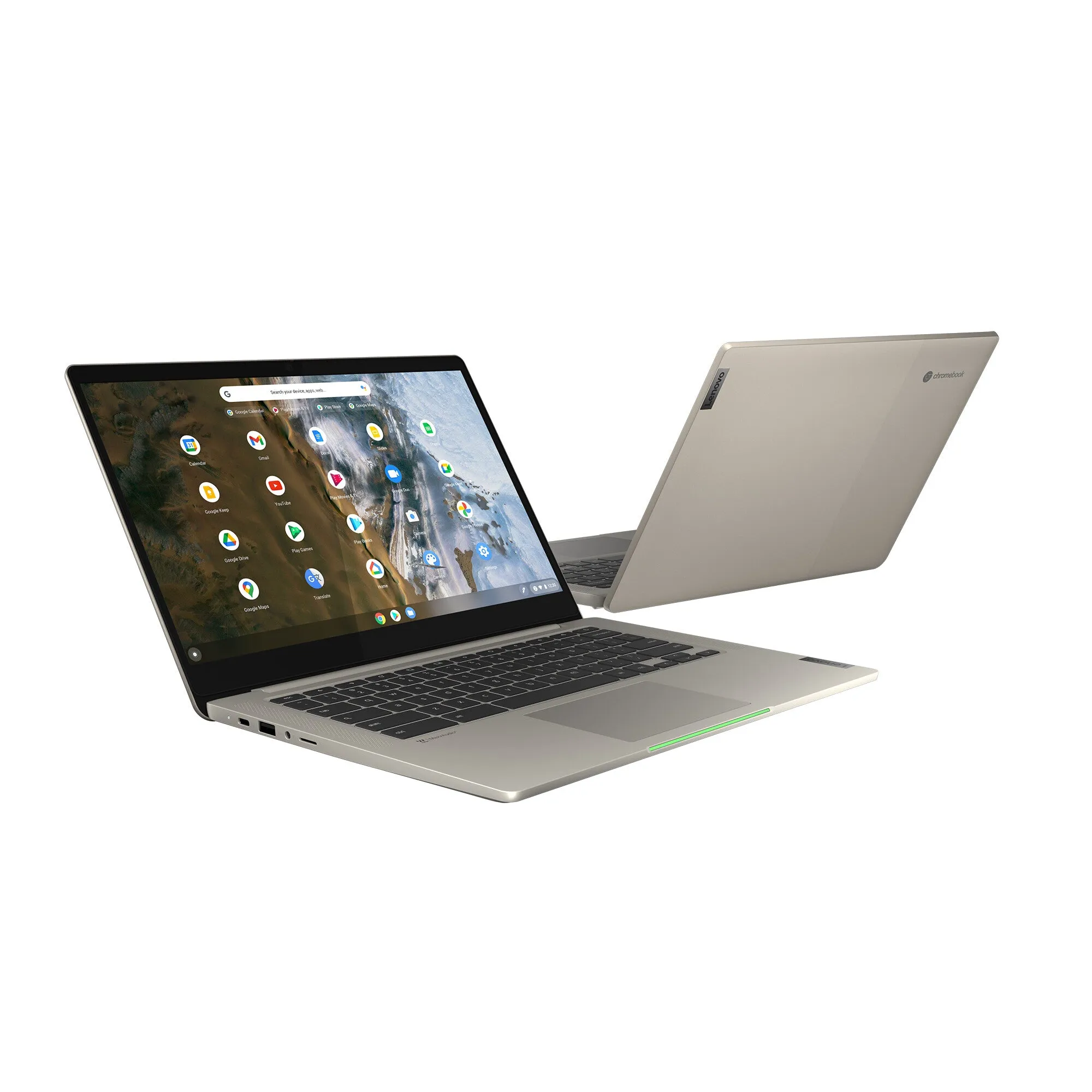 Lenovo IdeaPad 5 G6 14" Chromebook - Intel Core i3-1115G4, 4GB RAM, 256GB SSD, Touchscreen, ChromeOS, Sand