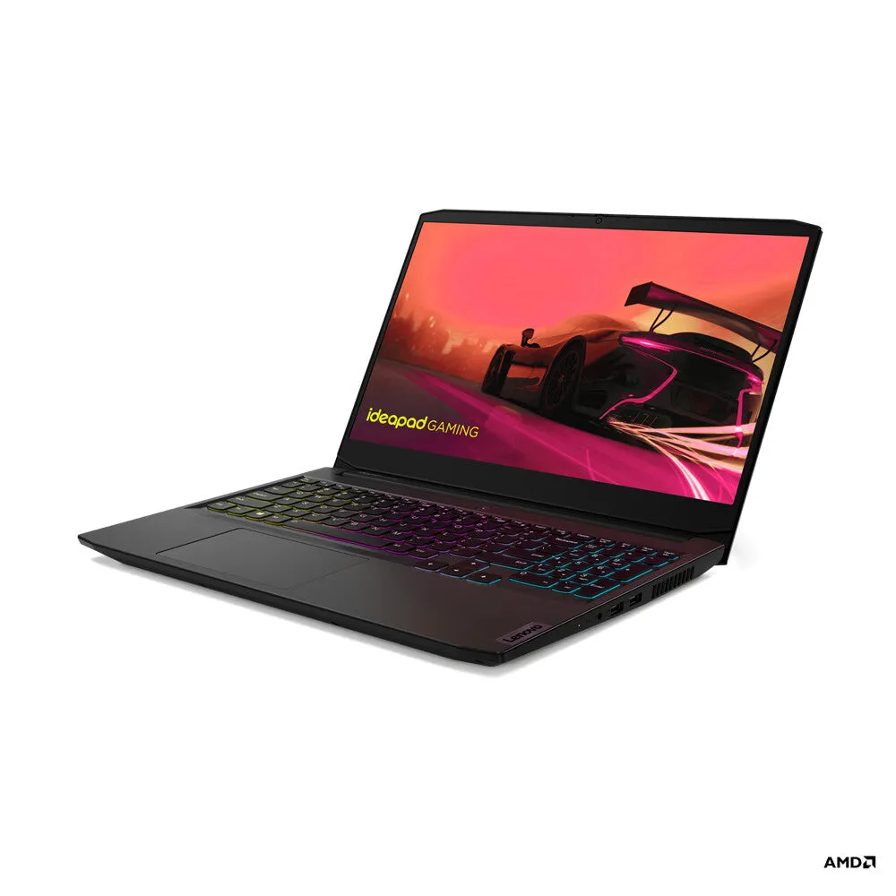 Lenovo IdeaPad Gaming 3 G3 15.6" Laptop - AMD Ryzen 5 5600H, 8GB RAM, 512GB SSD, NVIDIA GeForce RTX 3050, Windows 10 Home, Black