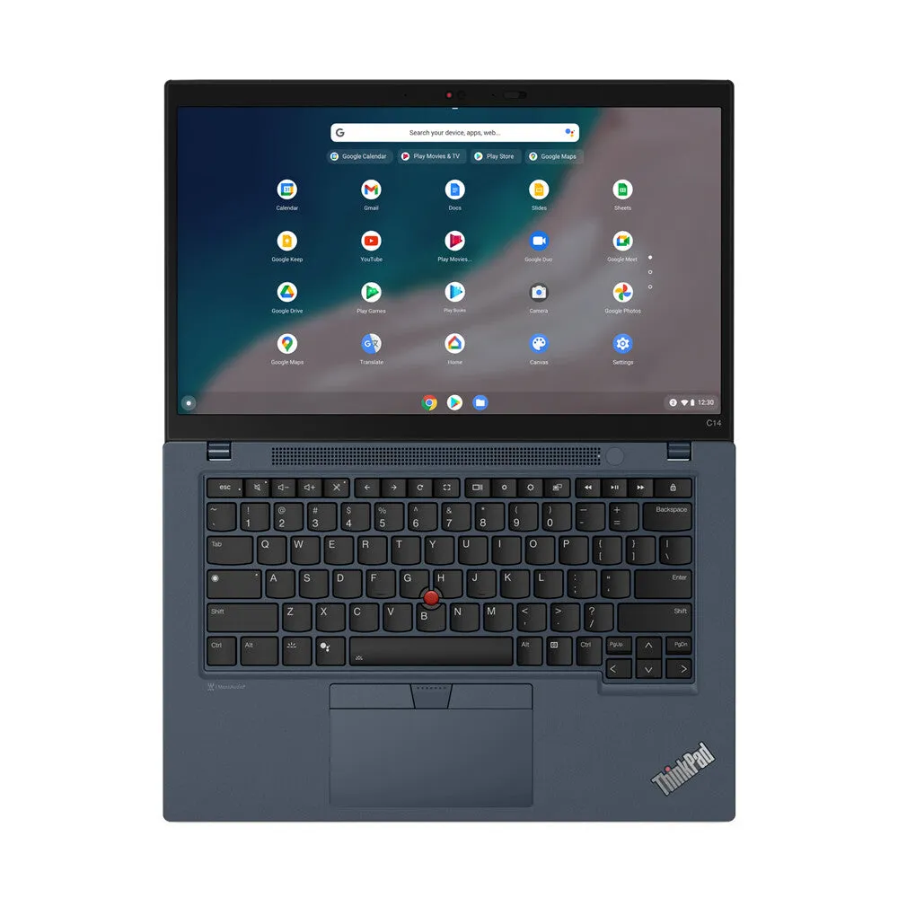 Lenovo ThinkPad C14 G1 14" Chromebook - Intel Core i5-1235U, 8GB RAM, 128GB eMMC, ChromeOS, Blue