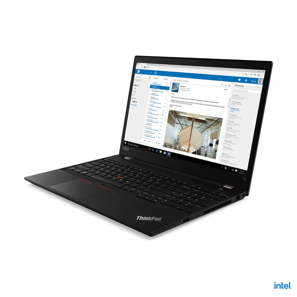 Lenovo ThinkPad T15 G1 15.6" Laptop - Intel Core i5-1135G7, 8GB RAM, 256GB SSD, IPS, Windows 11 Pro, Black