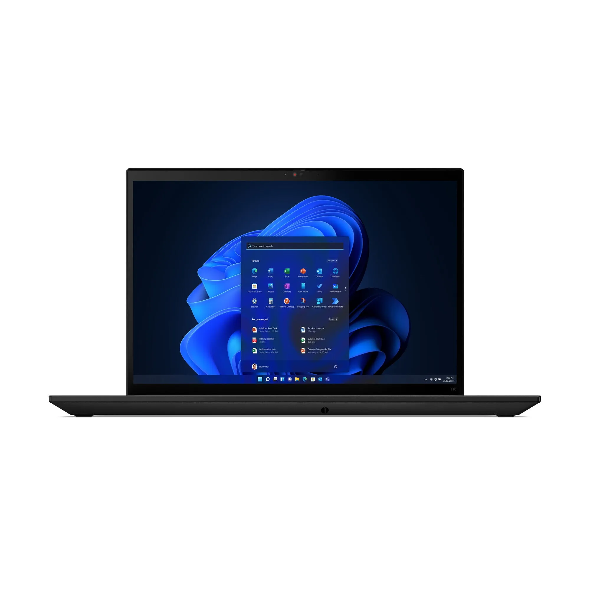 Lenovo ThinkPad T16 G1 16" Laptop - Intel Core i7-1260P, 16GB RAM, 512GB SSD, WUXGA, Windows 11 Pro, Black