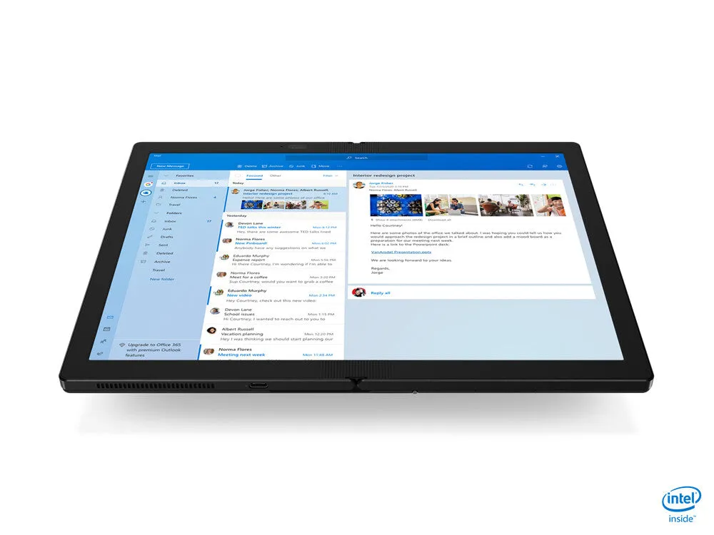 Lenovo ThinkPad X1 Fold G1 13.3" 2-in-1 Laptop - Intel Core i5-L16G7, 8GB RAM, 512GB SSD, Touchscreen, Windows 10 Pro, Black