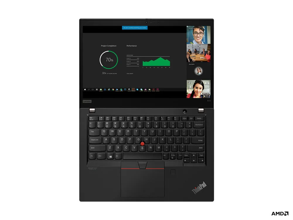 Lenovo ThinkPad X13 G1 13.3" Laptop - AMD Ryzen 5 PRO 4650U, 8GB RAM, 256GB SSD, Windows 10 Pro, Black