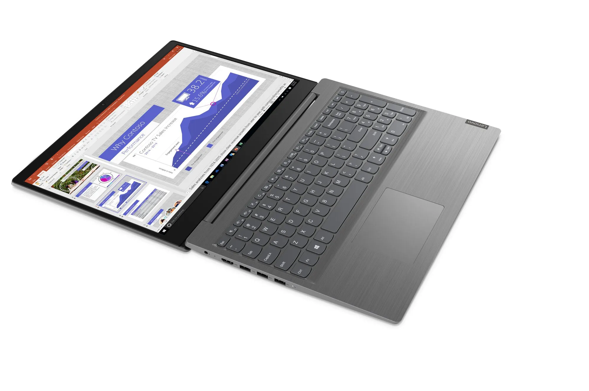 Lenovo V V15 15.6" Laptop - AMD Ryzen 3 3250U, 8GB RAM, 256GB SSD, Windows 10 Pro, Grey