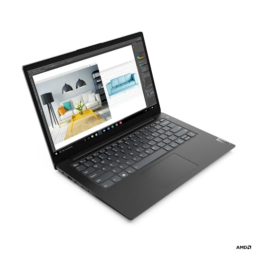 Lenovo V14 G2 14" Laptop - AMD Ryzen 5 5500U, 8GB RAM, 256GB SSD, Windows 11 Pro, Black