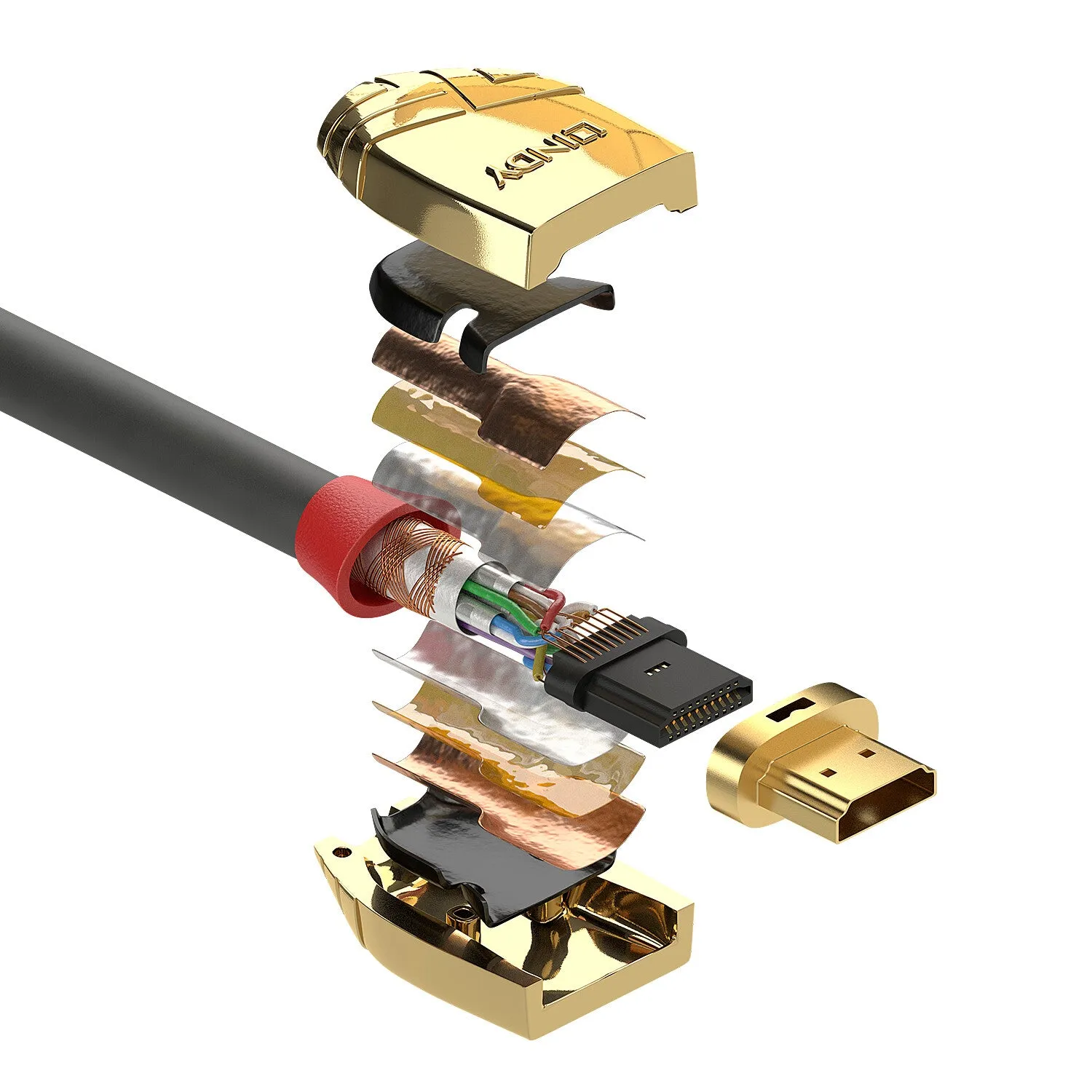 Lindy 15m Standard HDMI Cable, Gold Line