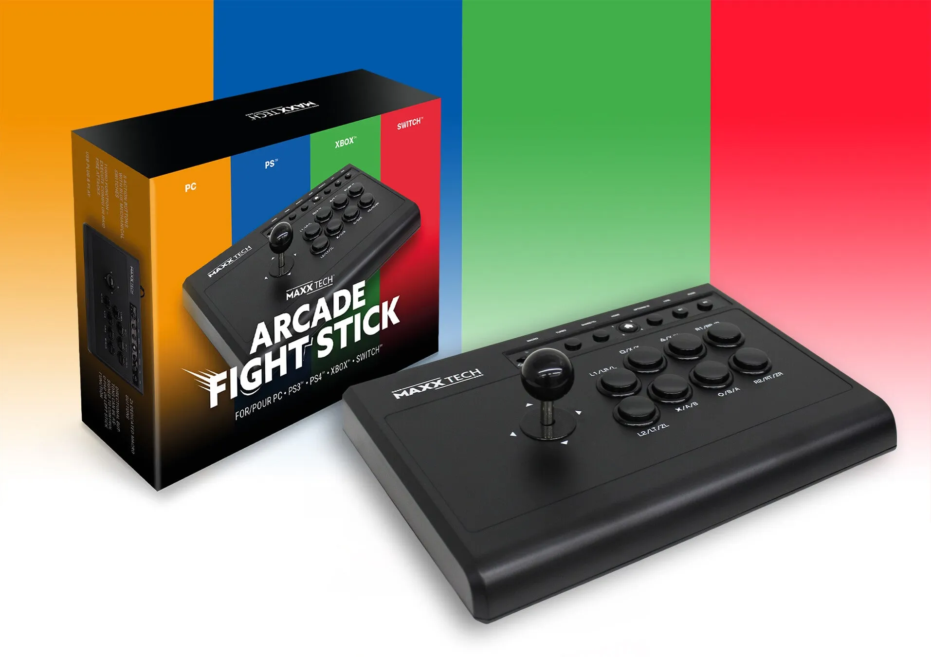Maxx Tech MXT-AD-MULTI Gaming Controller Black USB Joystick Analogue / Digital Android, Nintendo Switch, PC, PlayStation 4, Playstation 3, Xbox One, Xbox One S, Xbox One X