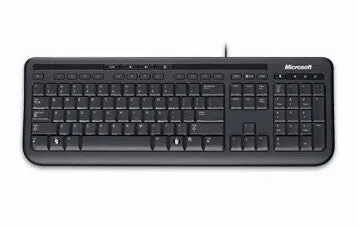 Microsoft Wired 600, Black keyboard Universal USB QWERTY UK International