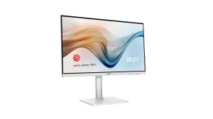 MSI Modern MD241PW 23.8" Full HD Monitor - 75Hz, 5ms, IPS, Height Adjustable, Speakers, White