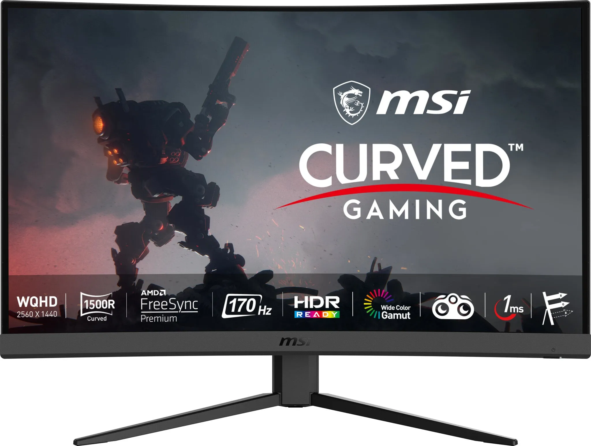 MSI Optix G32CQ4 31.5" Quad HD Curved Gaming Monitor - 165Hz, 1ms, VA, AMD FreeSync, Black