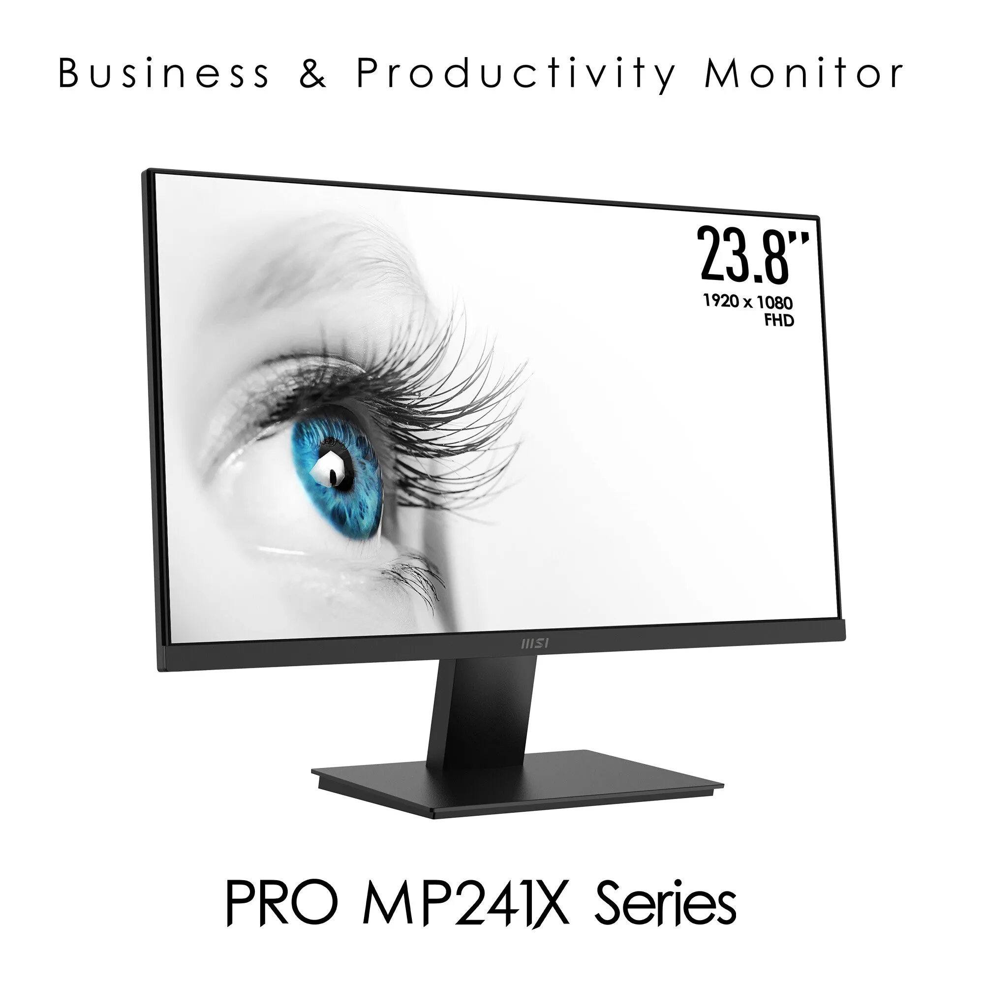 MSI Pro MP241X 23.8" Full HD Monitor - 75Hz, 4ms, VA, AdaptiveSync, Black