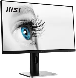 MSI Pro MP273QP 27" Wide Quad HD Monitor - 75Hz, 1ms, IPS, Height Adjustable, Speakers, Black and Silver