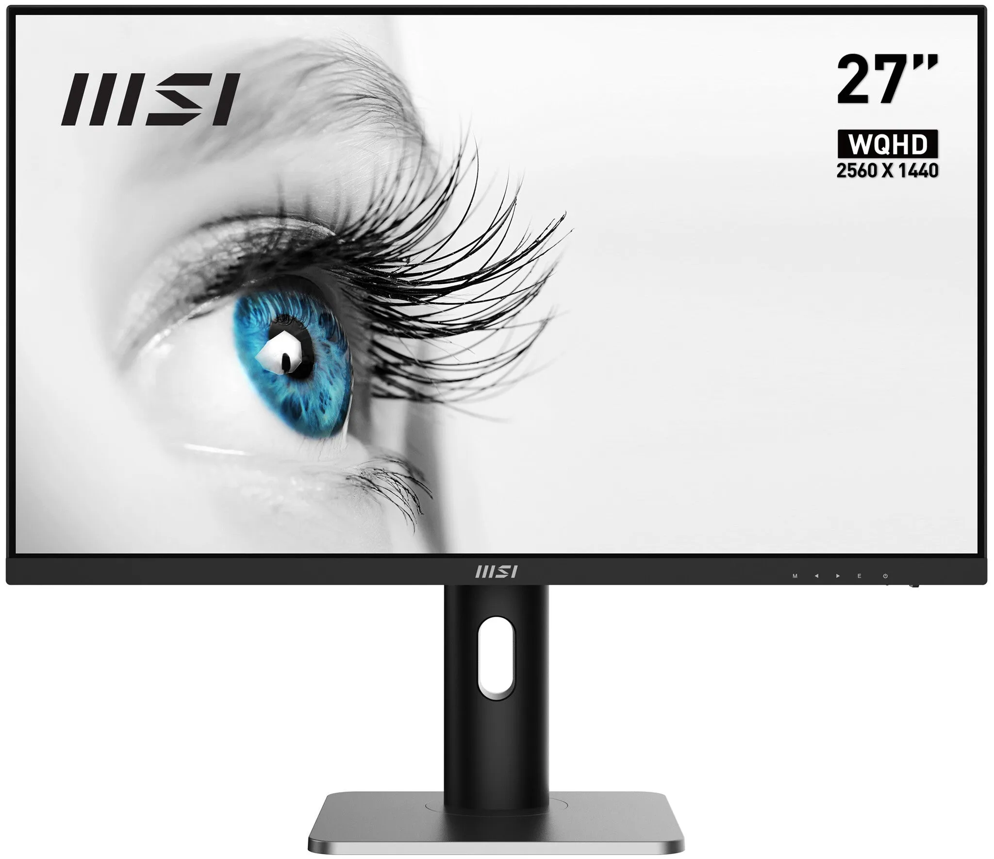 MSI Pro MP273QP 27" Wide Quad HD Monitor - 75Hz, 1ms, IPS, Height Adjustable, Speakers, Black and Silver