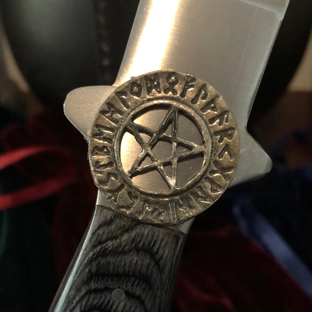 Norse Rune Pentagram Athame - Dagger - Altar Tool