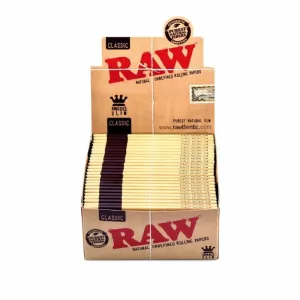 Papel De Fumar Raw King Size Slim Box 50/32