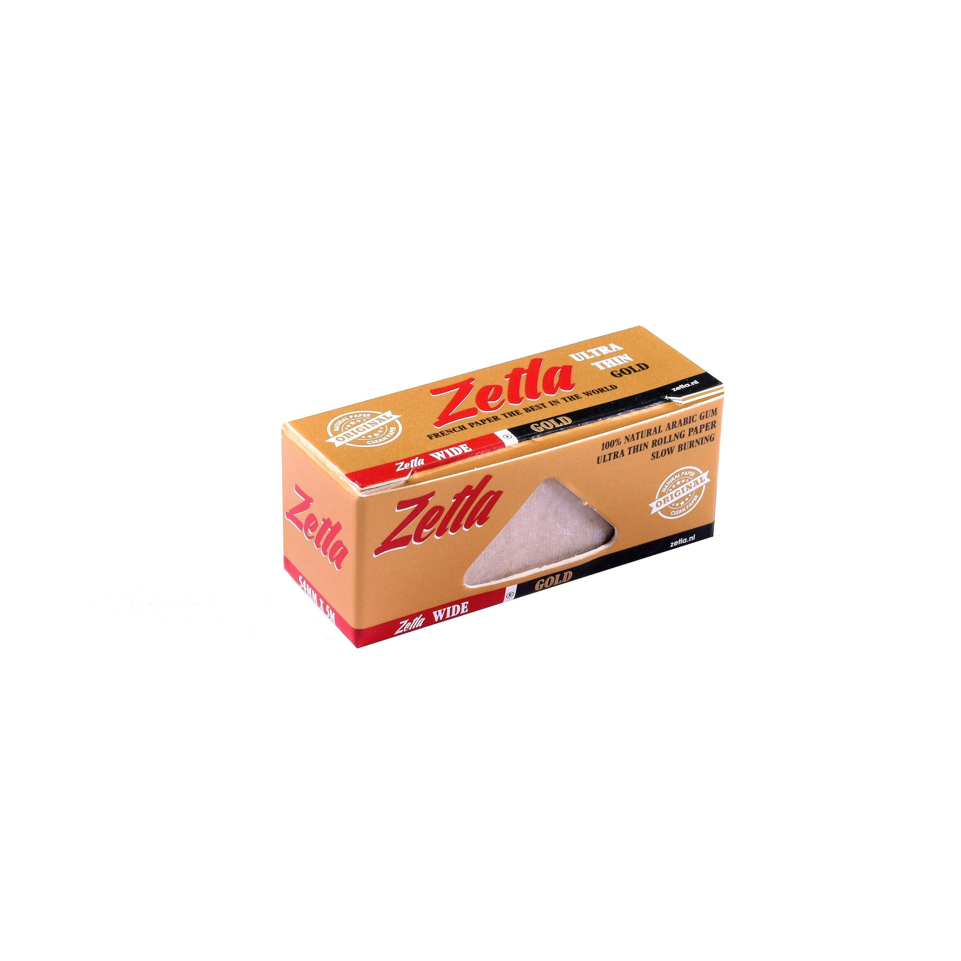 Papel De Fumar Zetla Gold Rolls K / S Wide (24 paquetes)