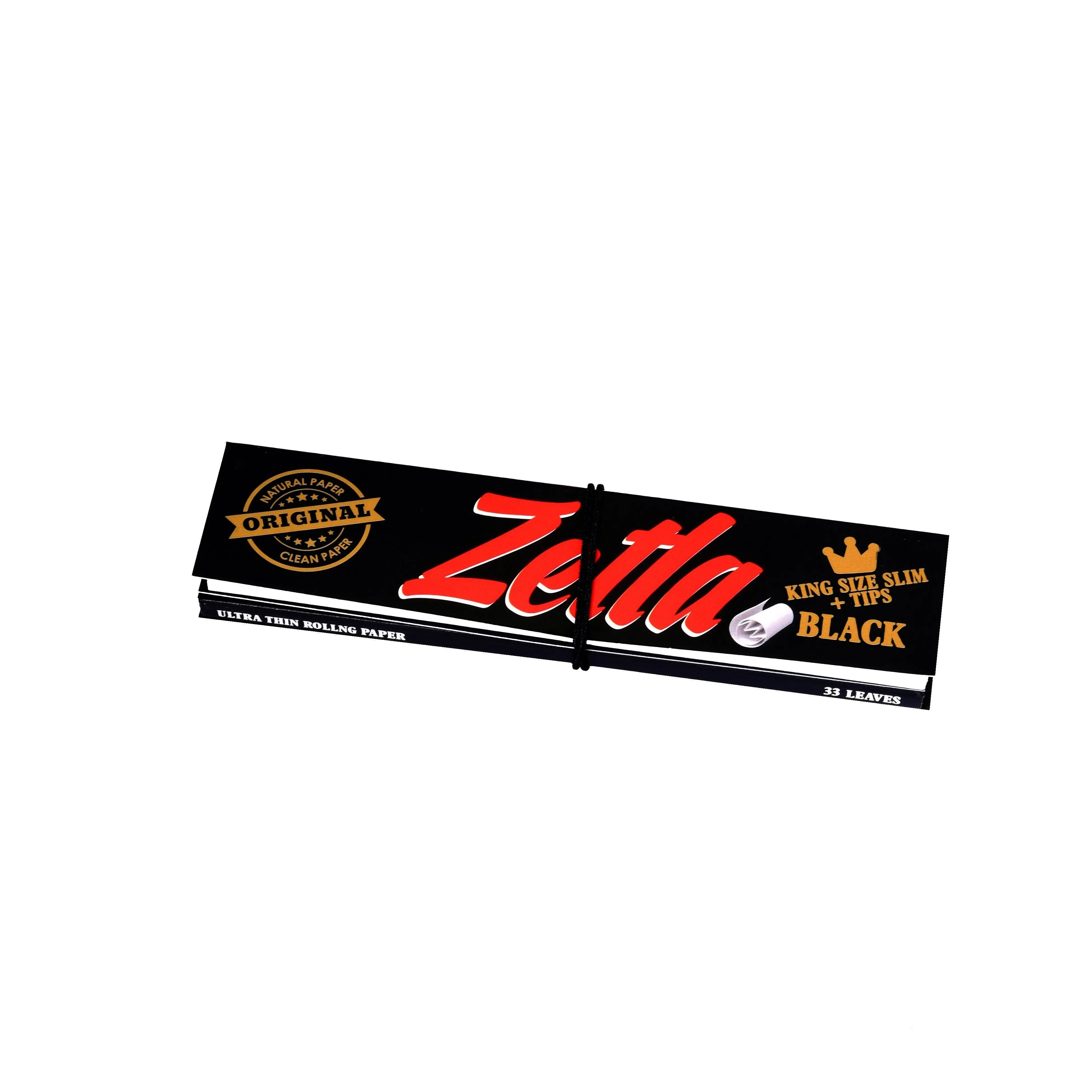 Papel De Fumar Zetla Negro   Filtros Slim (26 Packs)