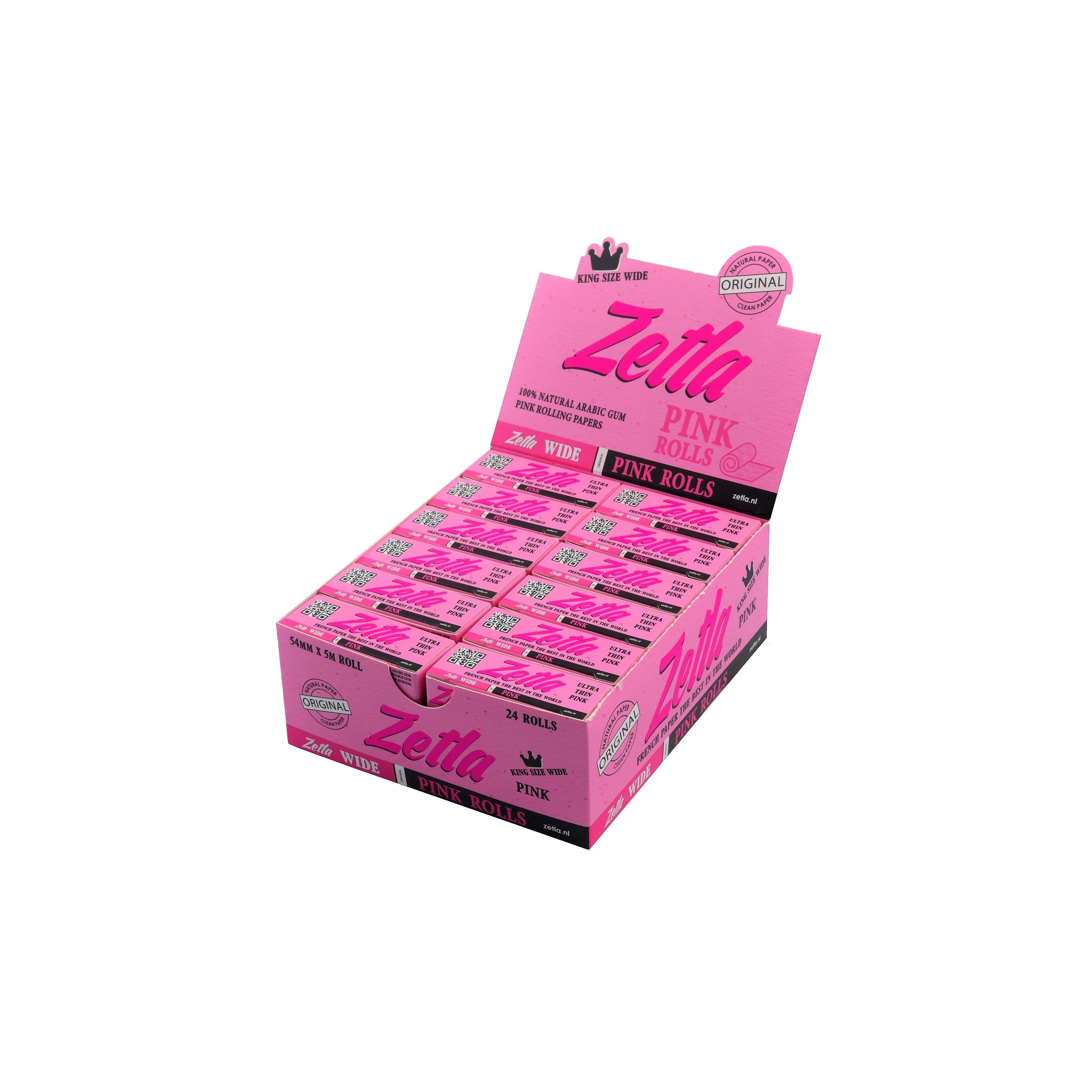 Papel De Fumar Zetla Rollos Negro K / S Slim (24 Paquetes)