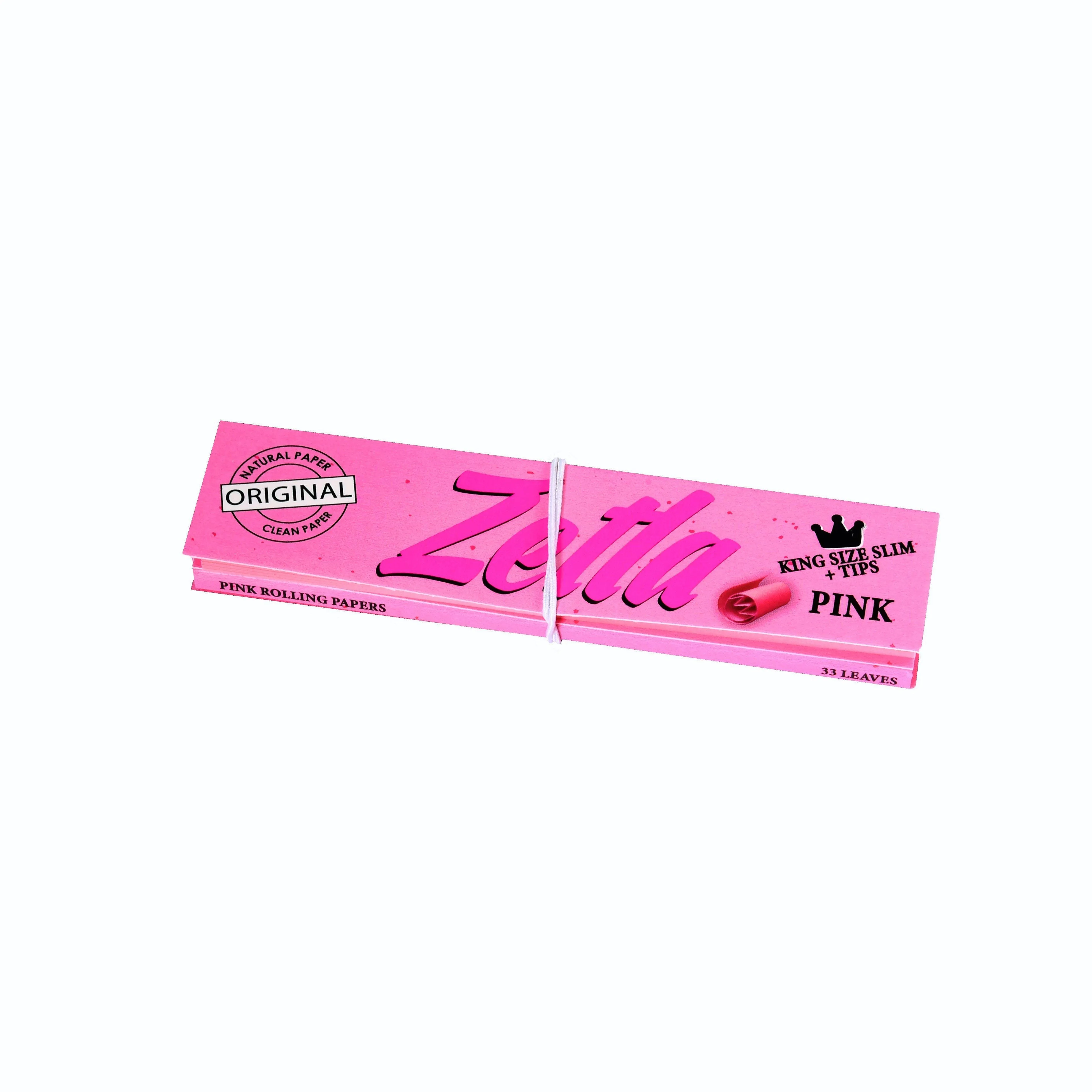 Papel De Fumar Zetla Rosa   Filtro Slim (26 Packs)