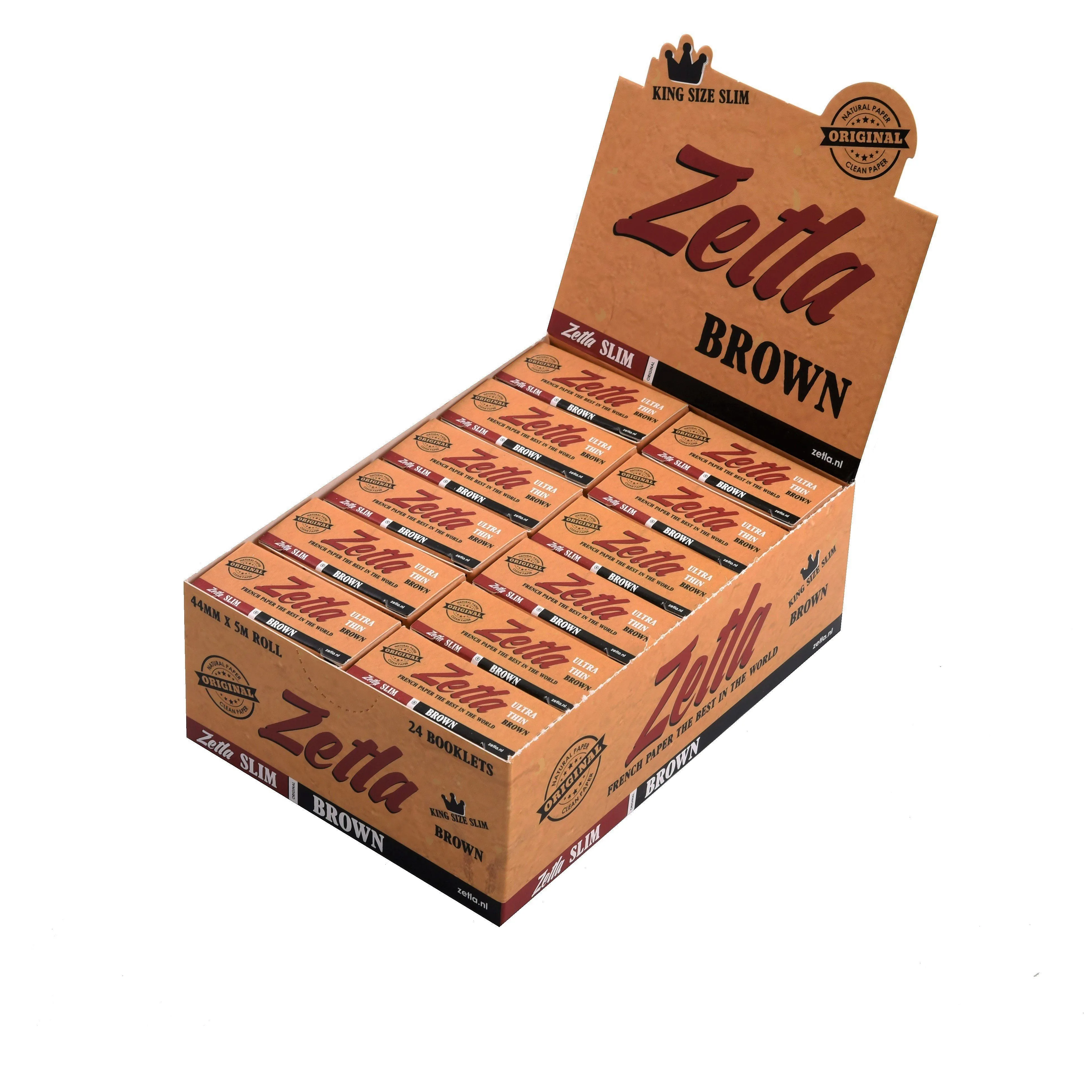 Papeles de liar Zetla Rollos marrones K / S Slim (24 paquetes)