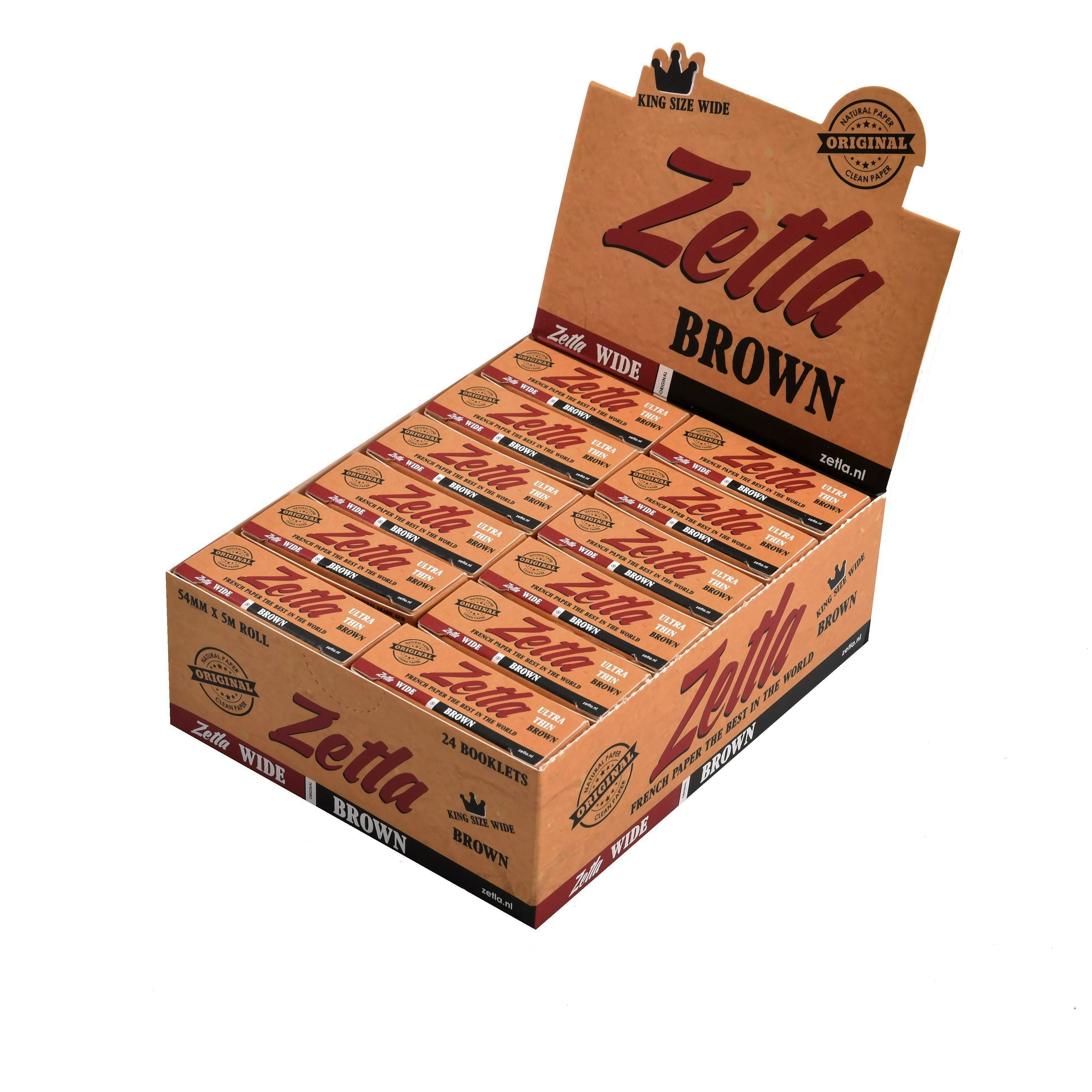 Papeles de liar Zetla Rollos marrones K / S Wide (24 paquetes)