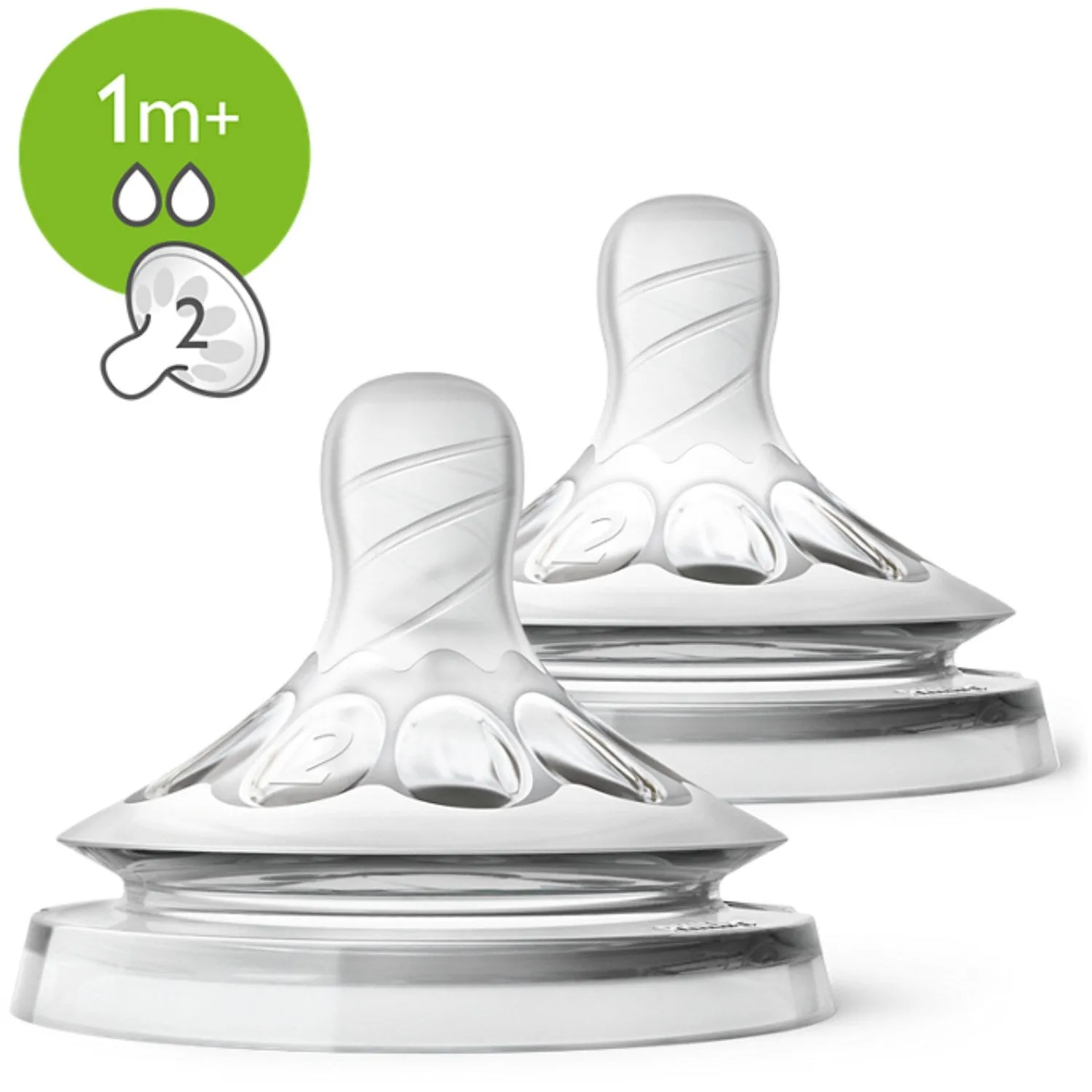 Philips Avent Natural Feeding Bottle Heads 1 month 2-pack