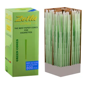 Pre-Rolled Cones Zetla Green King Size De Luxe (800 Pcs)