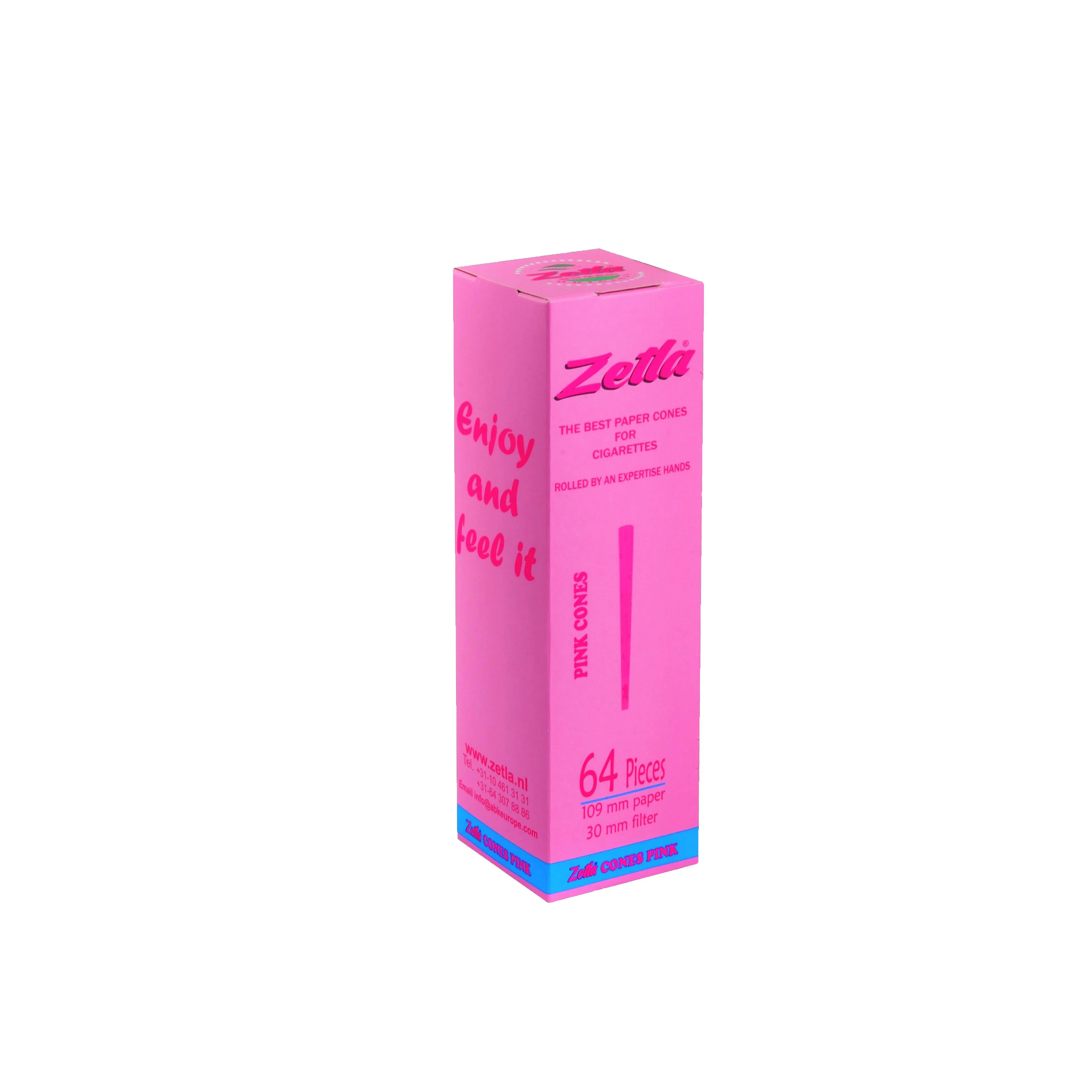 Pre-Rolled Cones Zetla Pink De Luxe Size (64 Pcs)