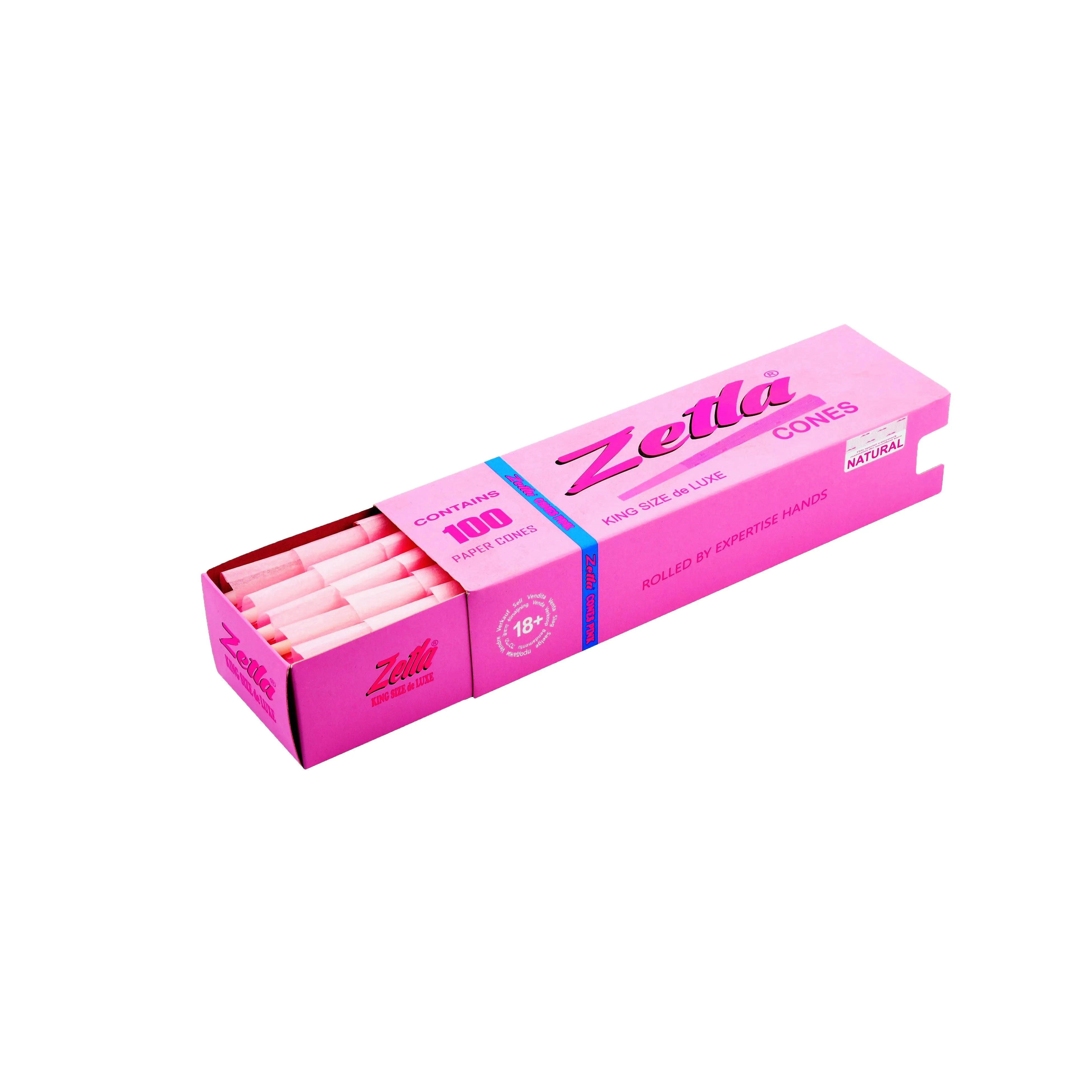 Pre Rolled Cones Zetla Pink King Size Deluxe (100 Pcs)