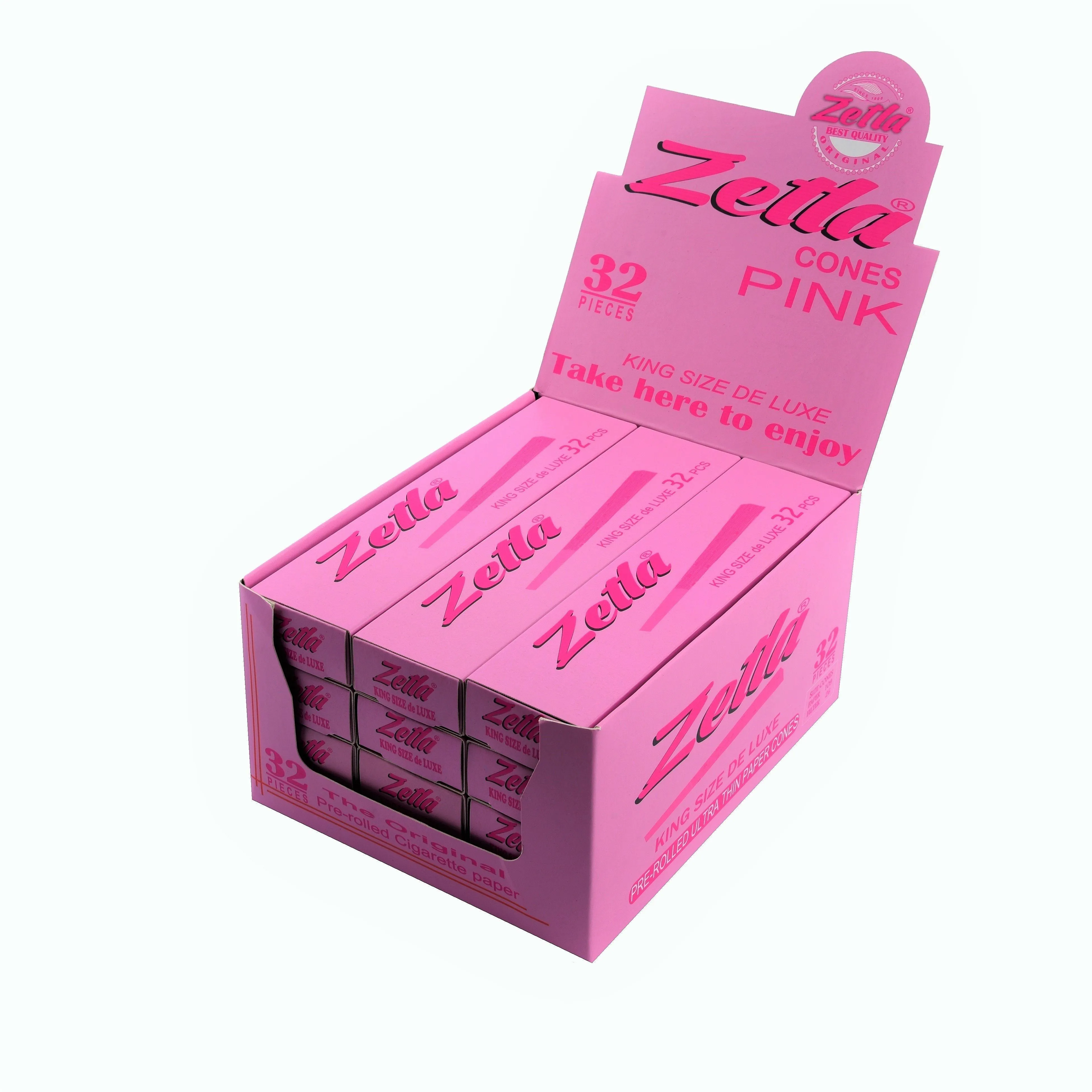 Pre Rolled Cones Zetla Pink King Size Deluxe (32 Pcs)