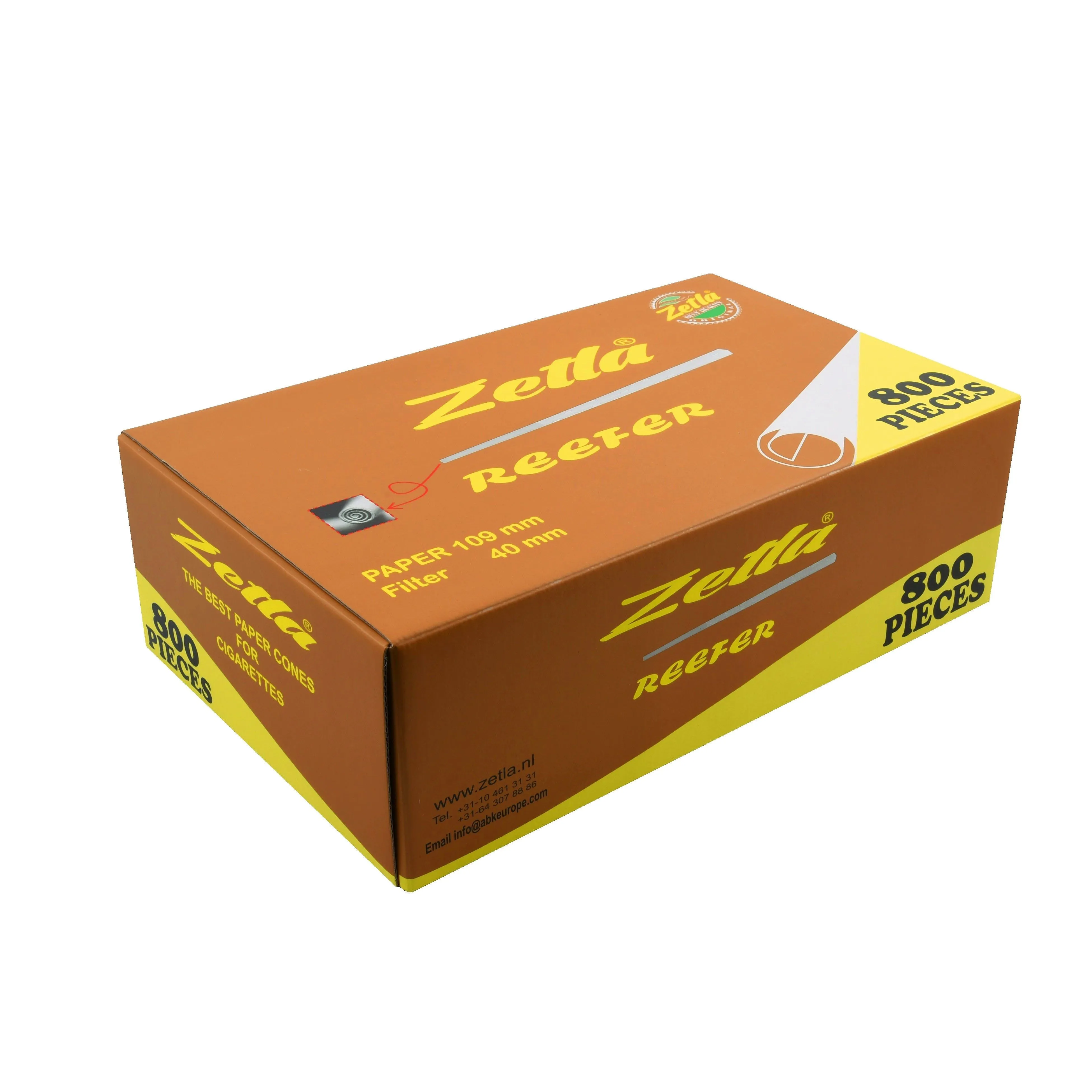 Pre-Rolled Cones Zetla Reefer Brown (800 Pcs)