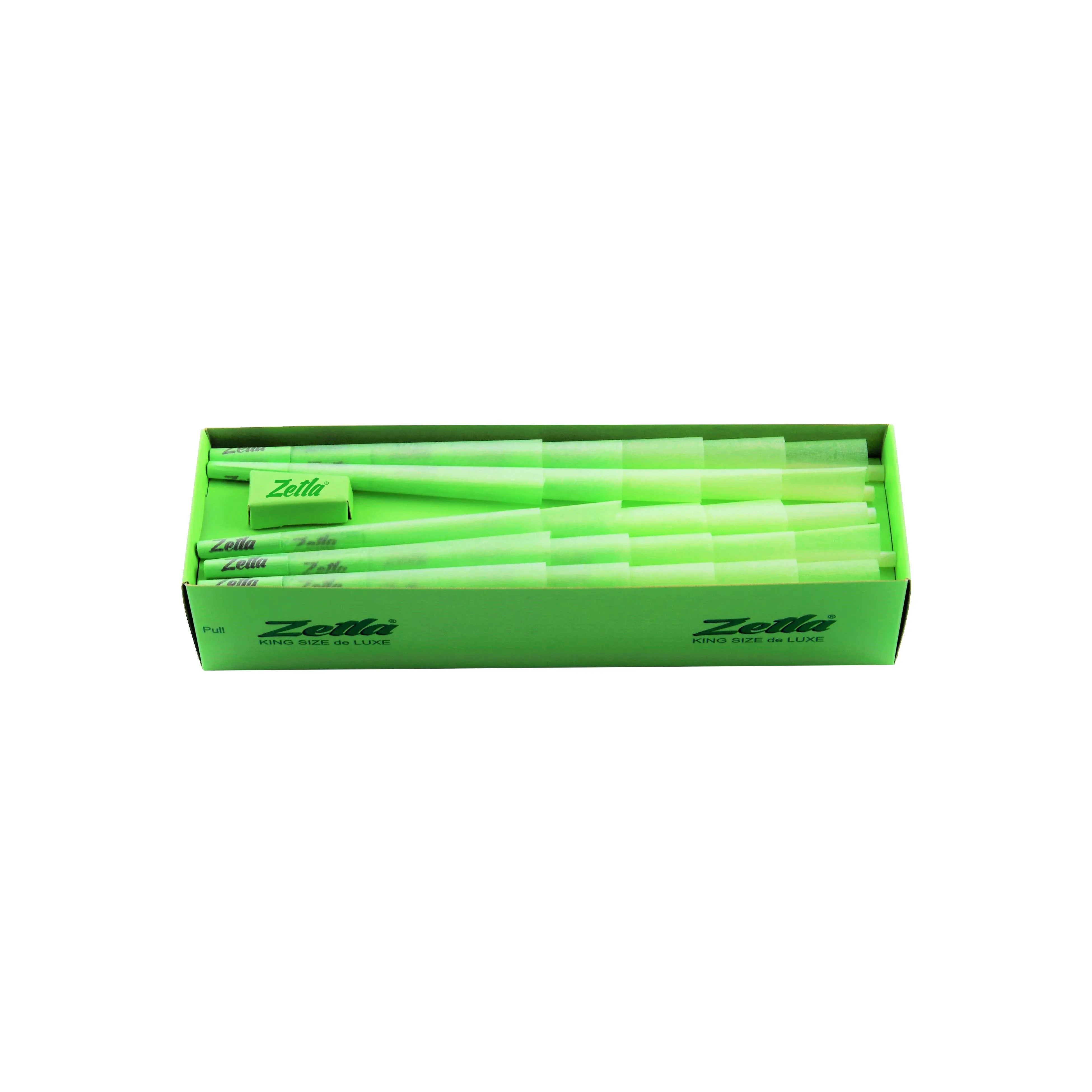 Pre-Rolled Zetla Cones Green King Size De Luxe (100 Pcs)