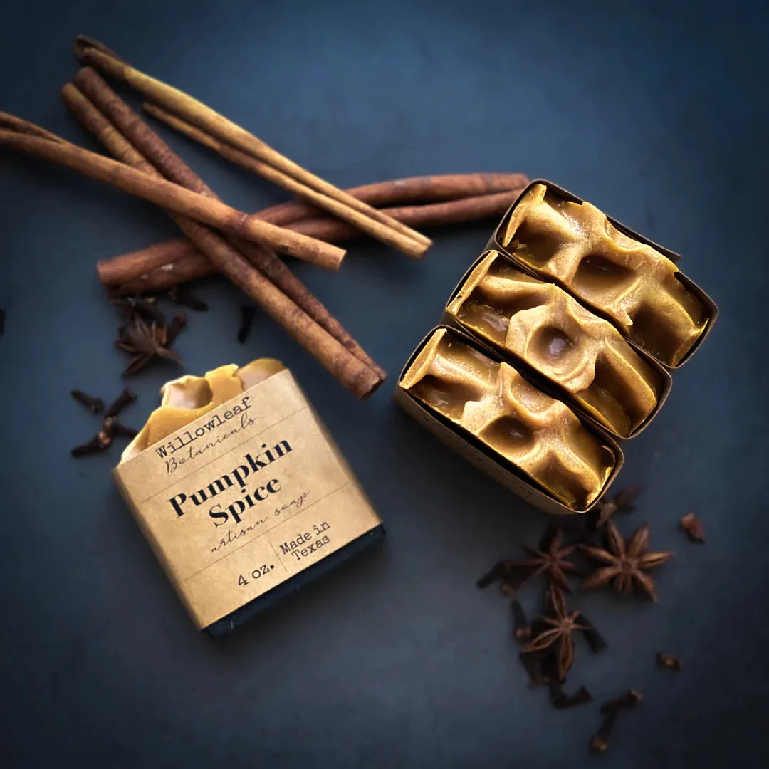 Pumpkin Spice Artisan Soap - Willowleaf Botanicals - 4 oz bar