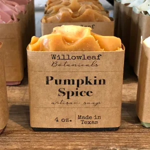 Pumpkin Spice Artisan Soap - Willowleaf Botanicals - 4 oz bar